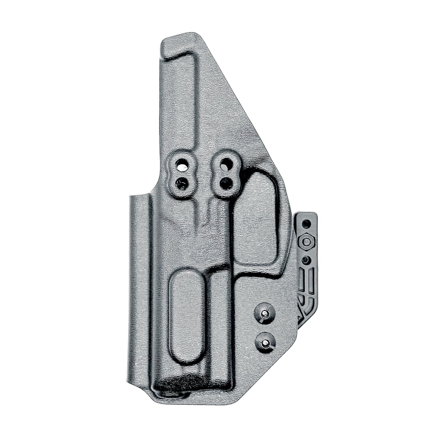 Black IWB AIWB Kydex Inside Waistband Holster for the Heckler & Koch H&K VP9 and VP9SK from Four Brothers 4BROS Holsters. Proudly made in the USA.