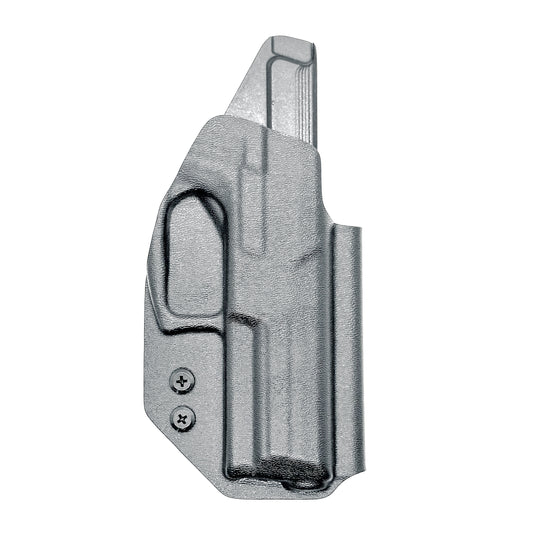 Black Outside Waistband OWB Holster for the Heckler & Koch H&K HK VP9 from Four Brothers 4BROS Holsters.  Made in the USA.  Cleared for red dot sights.