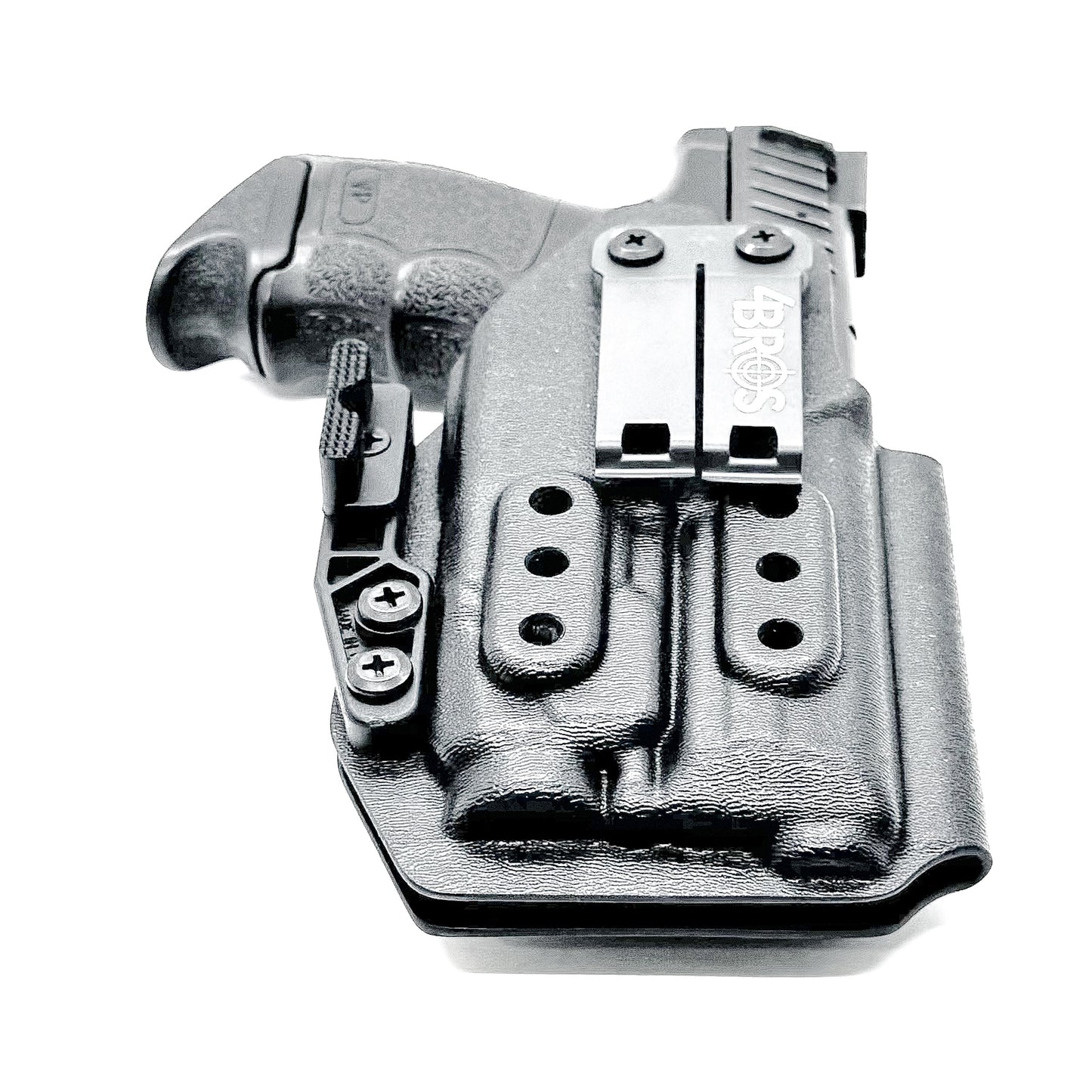 Black AIWB, IWB, Kydex for the Heckler & Koch H&K VP9 or VP9SK pistol with Streamlight TLR-7X, TLR-7 X, & TLR-7 A from Four Brothers 4BROS holsters.