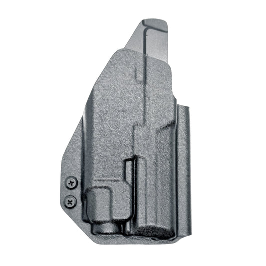 Black Outside Waistband OWB Holster for the H&K Heckler & Koch VP9 or VP9SK with Streamlight TLR-8 A G from Four Brothers 4BROS Holsters, USA made.