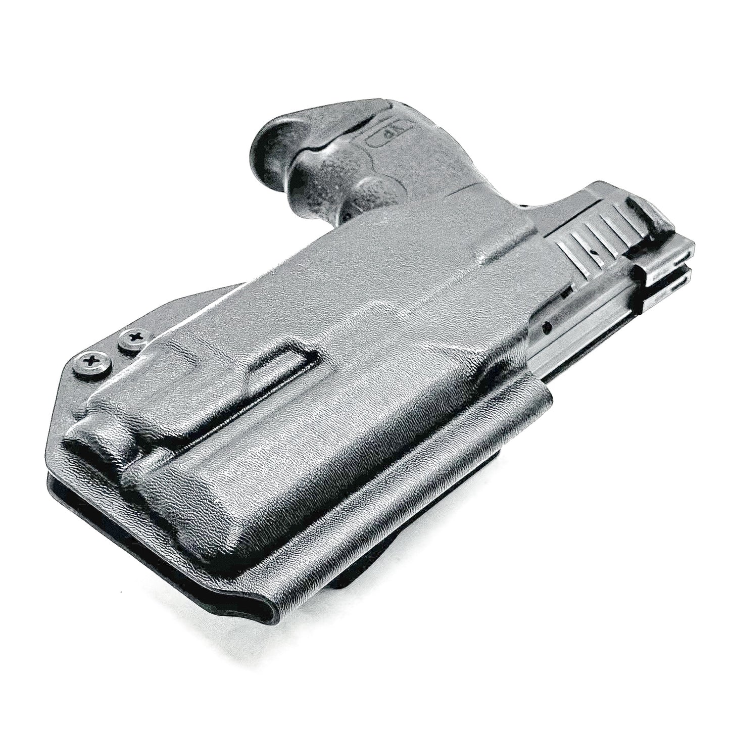Black Outside Waistband OWB Holster for the H&K Heckler & Koch VP9 or VP9SK with Streamlight TLR-8 A G from Four Brothers 4BROS Holsters, USA made.