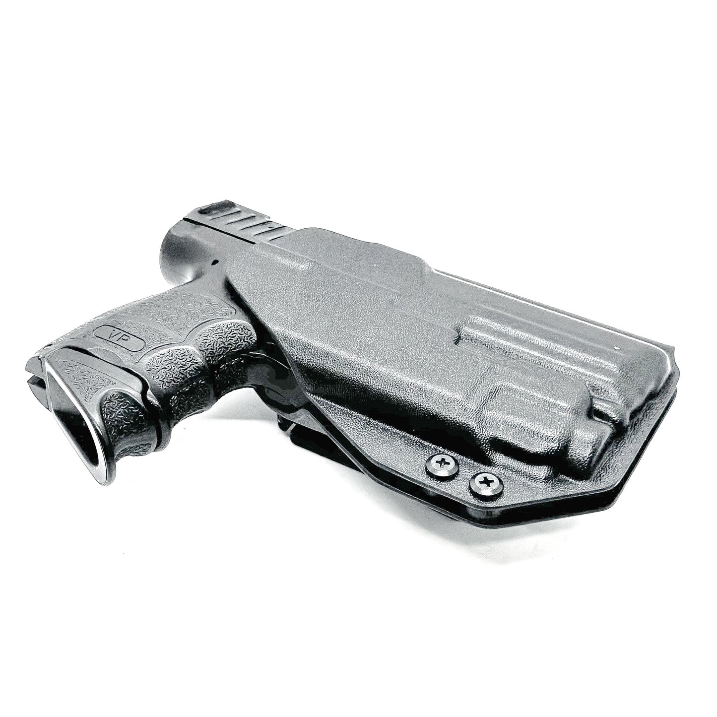Black Outside Waistband OWB Holster for the H&K Heckler & Koch VP9 or VP9SK with Streamlight TLR-8 A G from Four Brothers 4BROS Holsters, USA made.