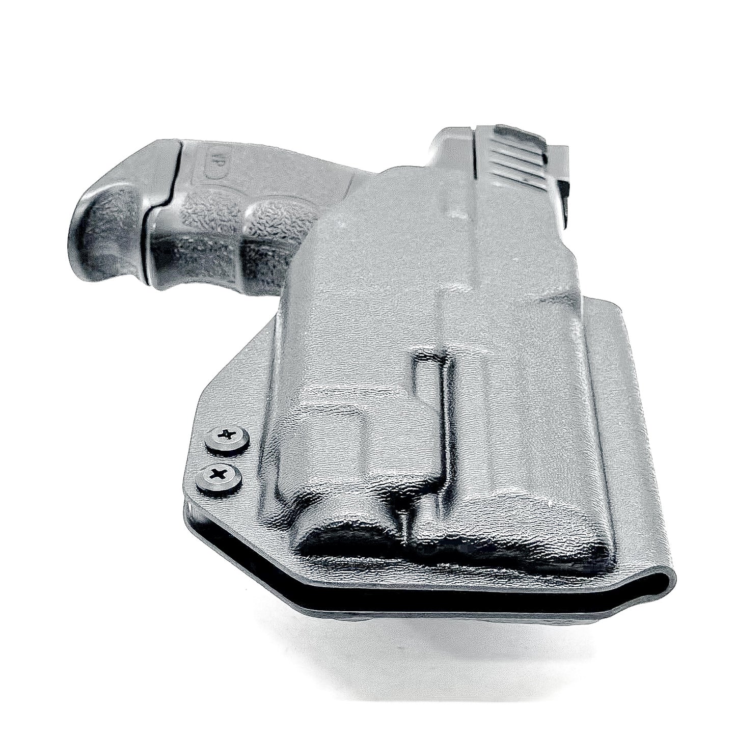 Black Outside Waistband OWB Holster for the H&K Heckler & Koch VP9 or VP9SK with Streamlight TLR-8 A G from Four Brothers 4BROS Holsters, USA made.