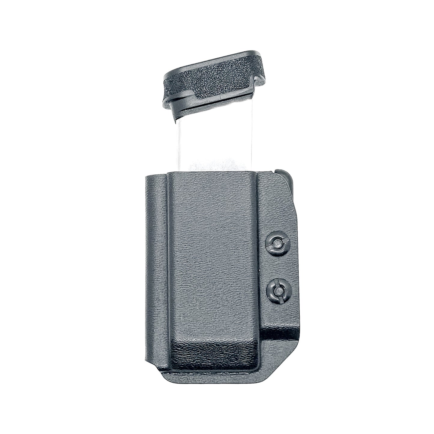 Black Kydex OWB Outside Waistband magazine pouch for the Springfield Hellcat Pro, Sig Sauer P365X-MACRO or P365XL from Four Brothers 4BROS Holsters.