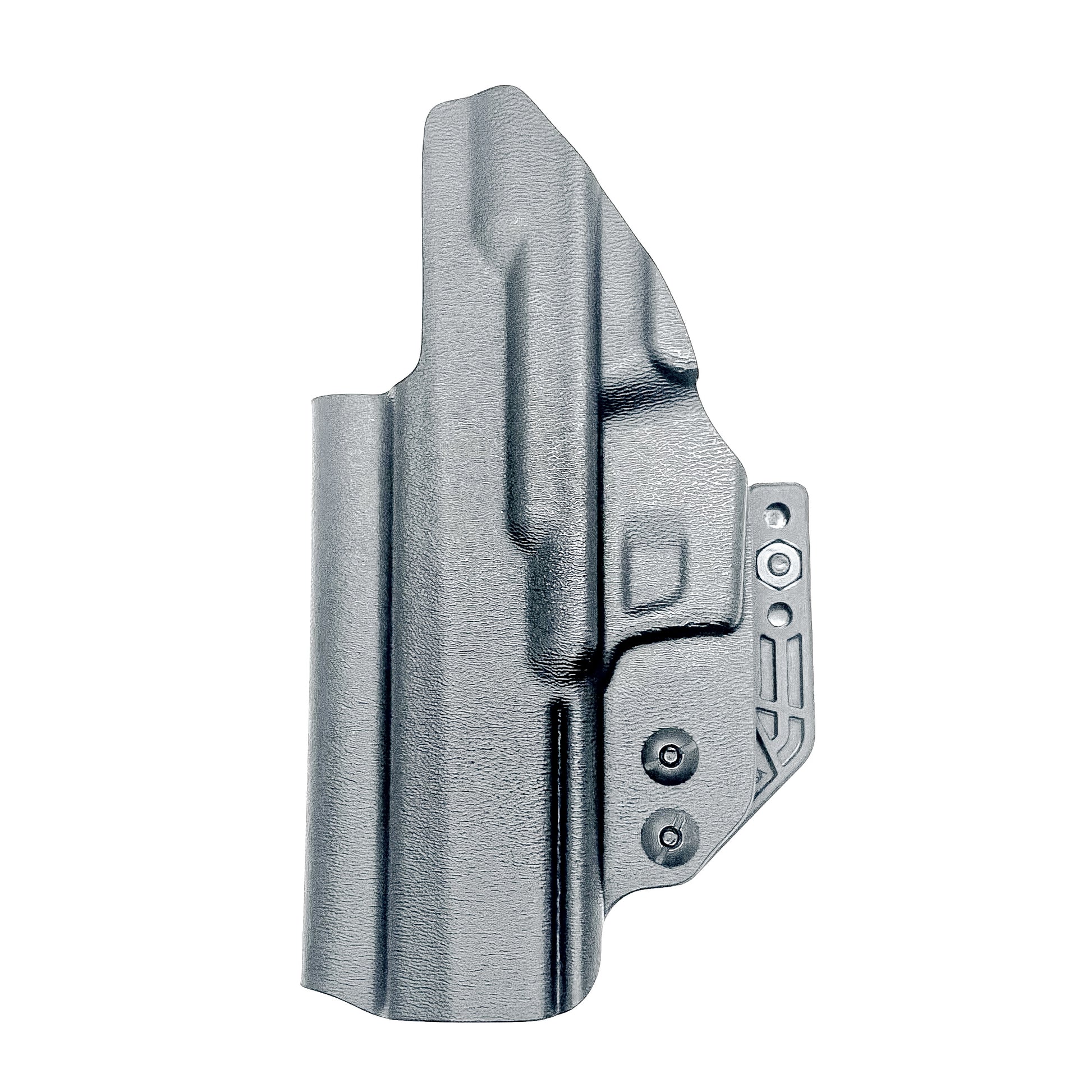 Black  Inside waistband holster built for the Icarus Precision AIR Polymer XMACRO Grip Module. Red dot ready, Enigma compatible, and precision fit for Sig P365 slides