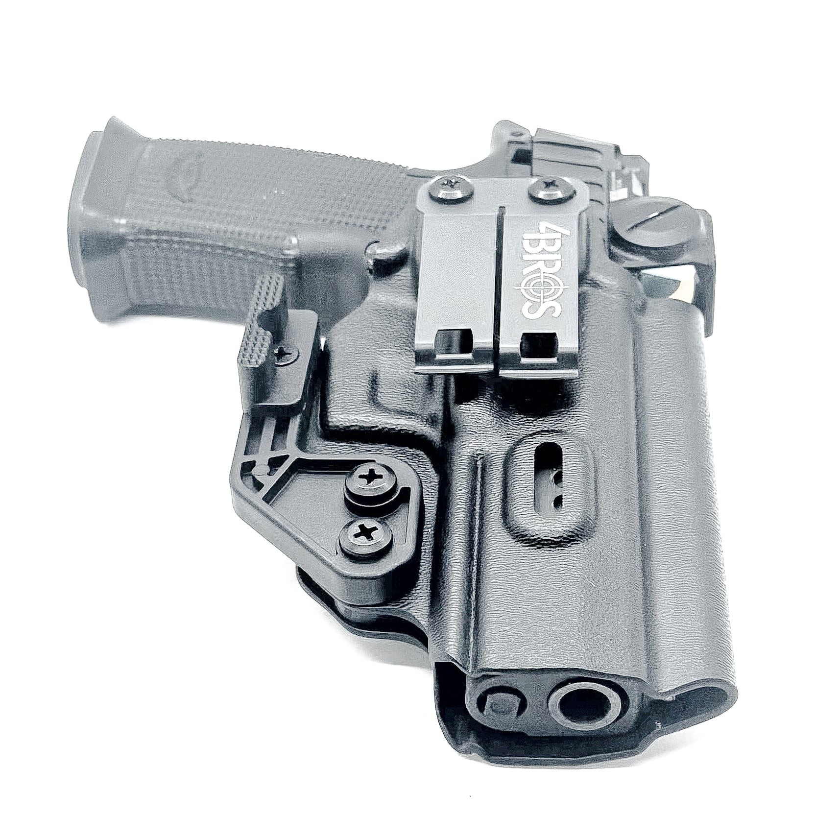 Black  Inside waistband holster built for the Icarus Precision AIR Polymer XMACRO Grip Module. Red dot ready, Enigma compatible, and precision fit for Sig P365 slides