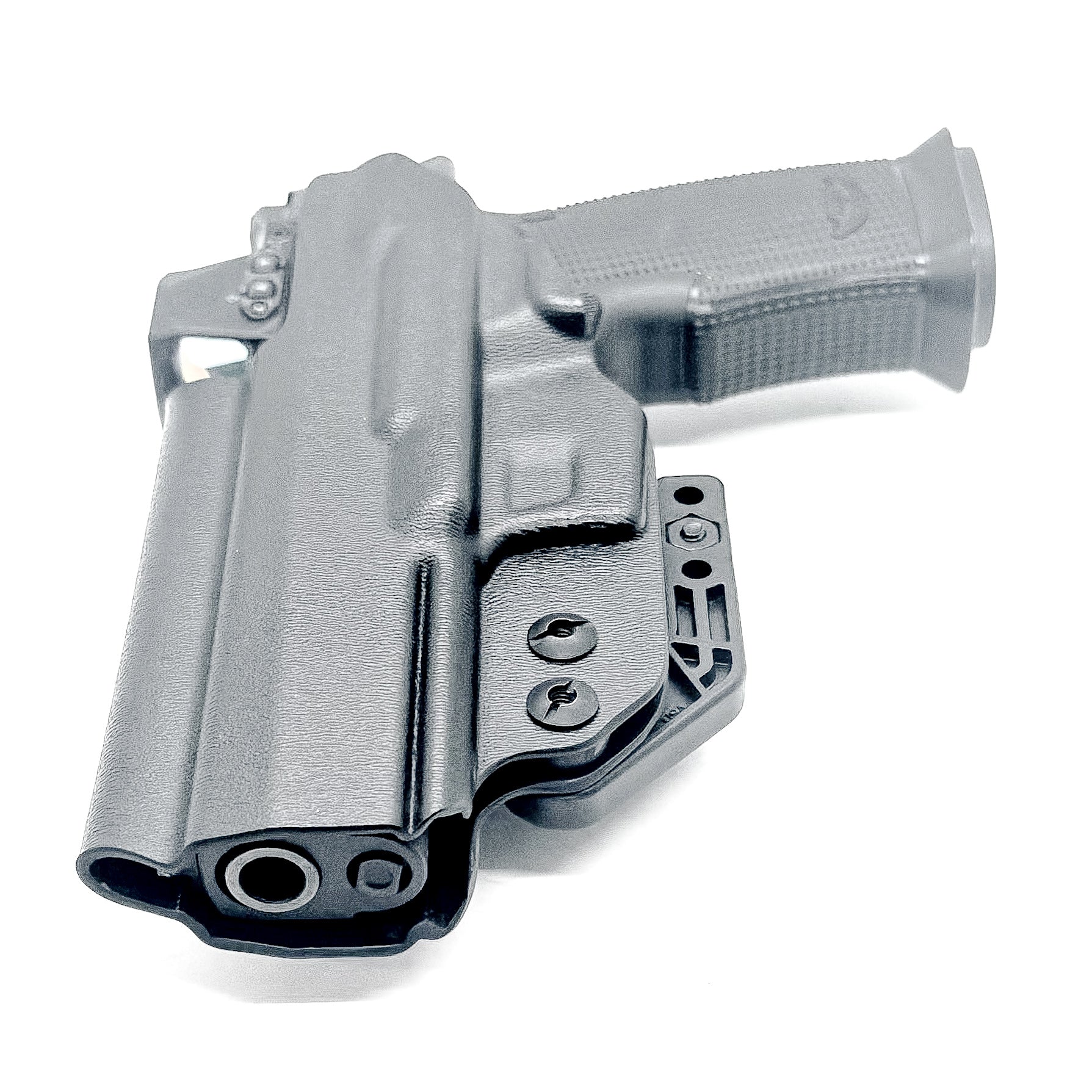 Black  Inside waistband holster built for the Icarus Precision AIR Polymer XMACRO Grip Module. Red dot ready, Enigma compatible, and precision fit for Sig P365 slides