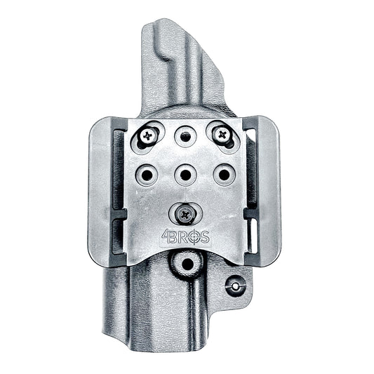 Black Outside the Waistband OWB Holster for the Icarus Precision A.C.E P365 FUSE with 4Bros 1.5" Belt Slide.