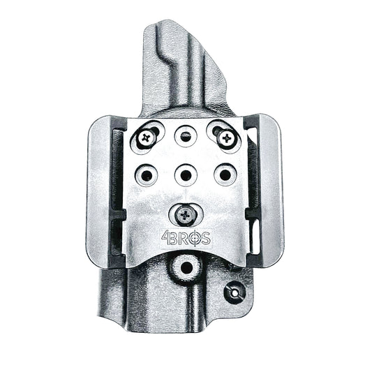 Black Sig Sauer P365-XMACRO, P365XL or P365 slide and Icarus Precision A.C.E. 365 X MACRO or 365 XL EVO Grip Module OWB Holster from Four Brothers.