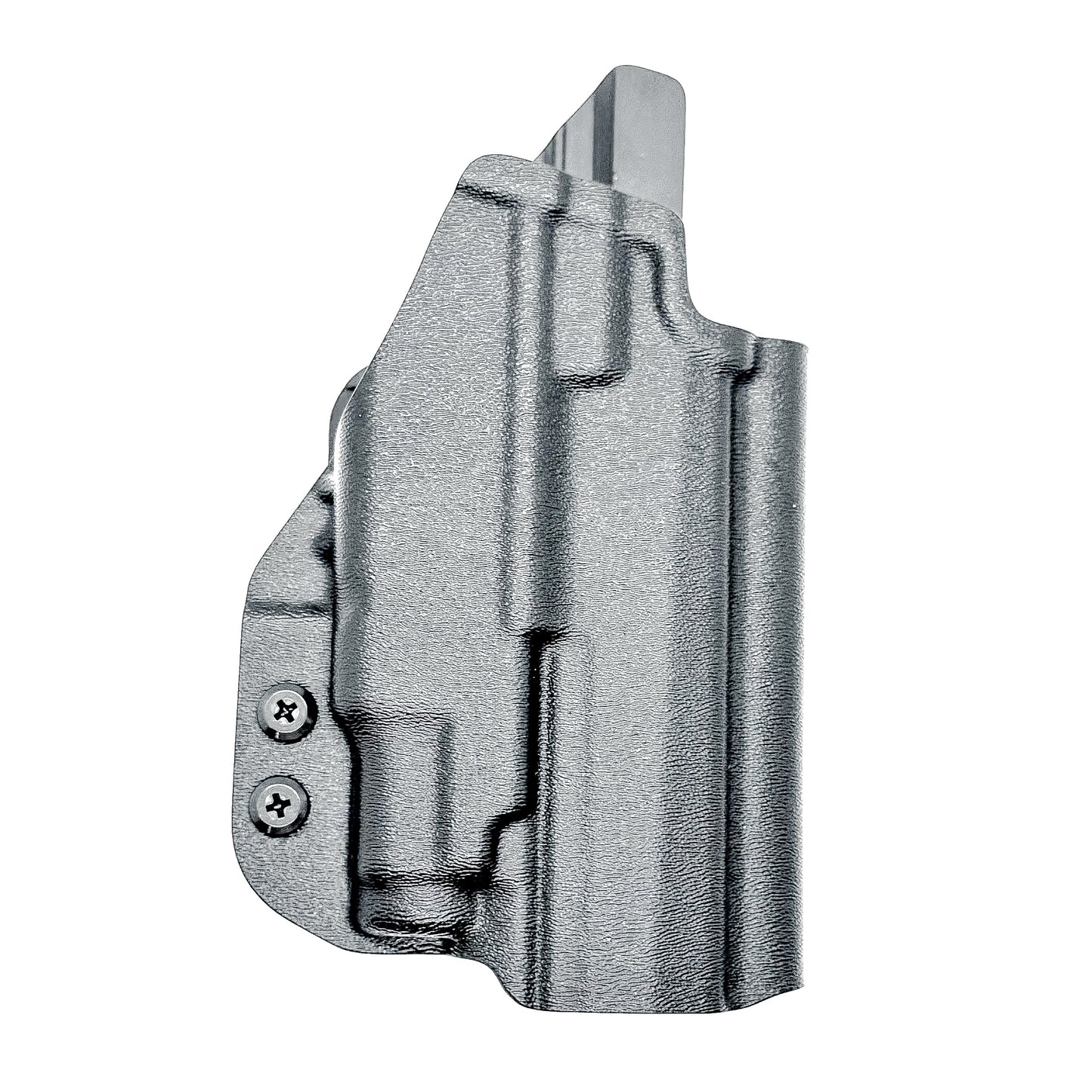 Outside the waistband holster fits Icarus Precision AIR Polymer P365-FUSE & Streamlight TLR-7 Sub in black with 4BROS 1.5" belt slide.