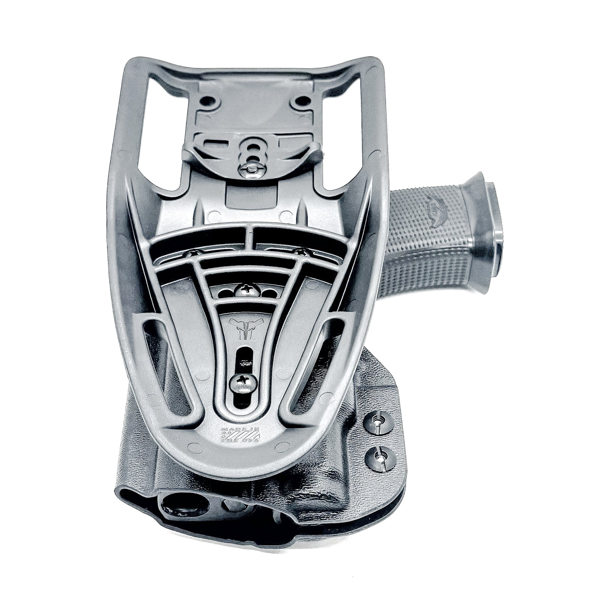 Icarus Precision AIR Polymer P365-XMACRO & Streamlight TLR-7 Sub Duty & Competition Holster in black with duty drop attachment.