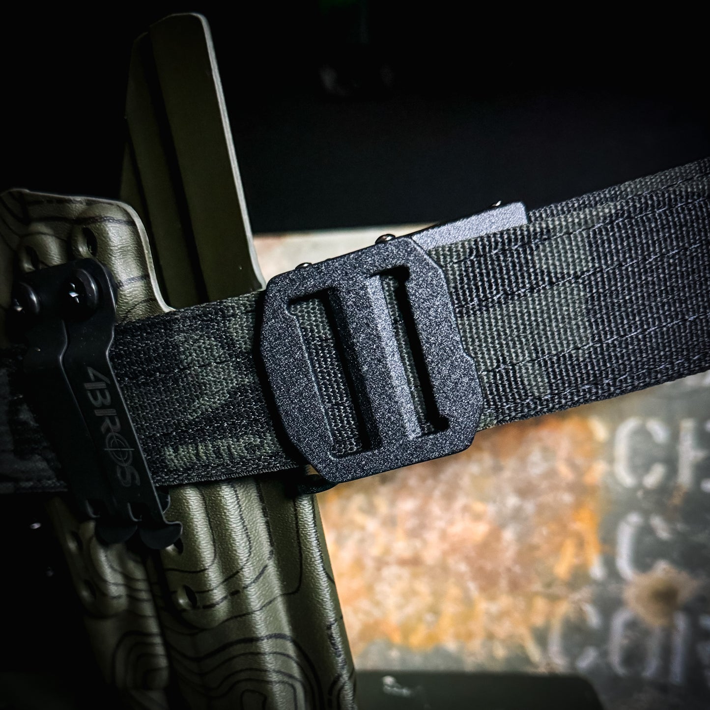 For the best concealed carry belt made, shop Four Brothers Holsters for the Kore Essentials X7 Black Multicam belt. Buckle design frees up space in front for you to carry your firearm, pistol, or gun & magazines & can be worn front center, left hip. It is the most comfortable and coolest belt you'll own.