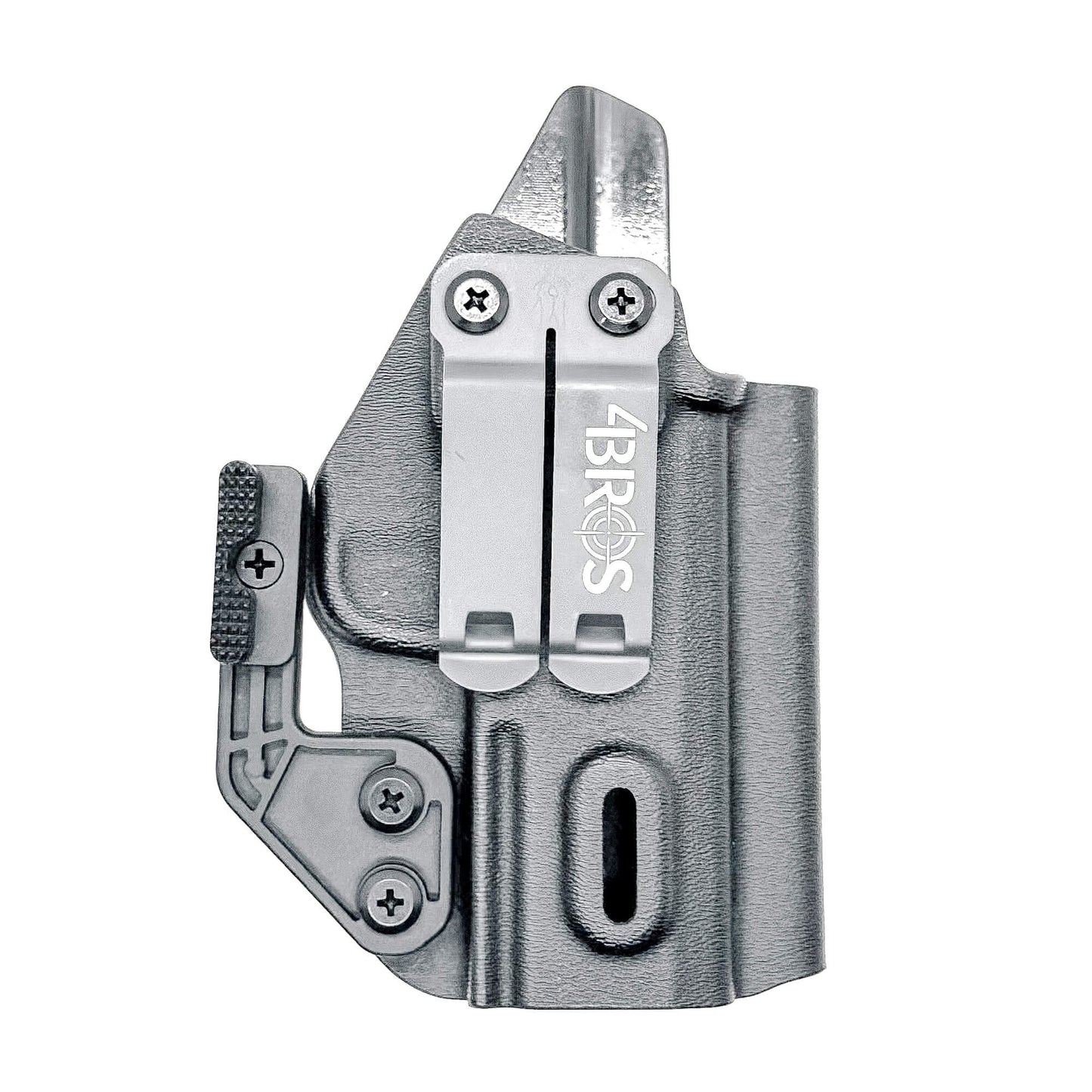 For the best concealed IWB AIWB Inside Waistband Holster designed to fit the Mischief Machine Commander Grip Module and Taurus GX4, shop Four Brothers Holsters.
