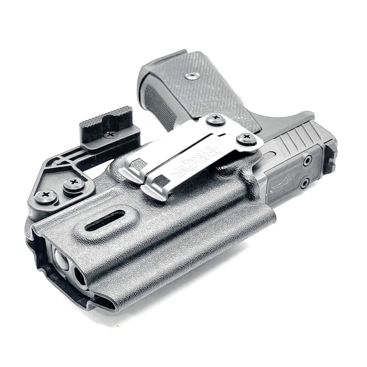 For the best concealed IWB AIWB Inside Waistband Holster designed to fit the Mischief Machine Commander Grip Module and Taurus GX4, shop Four Brothers Holsters.