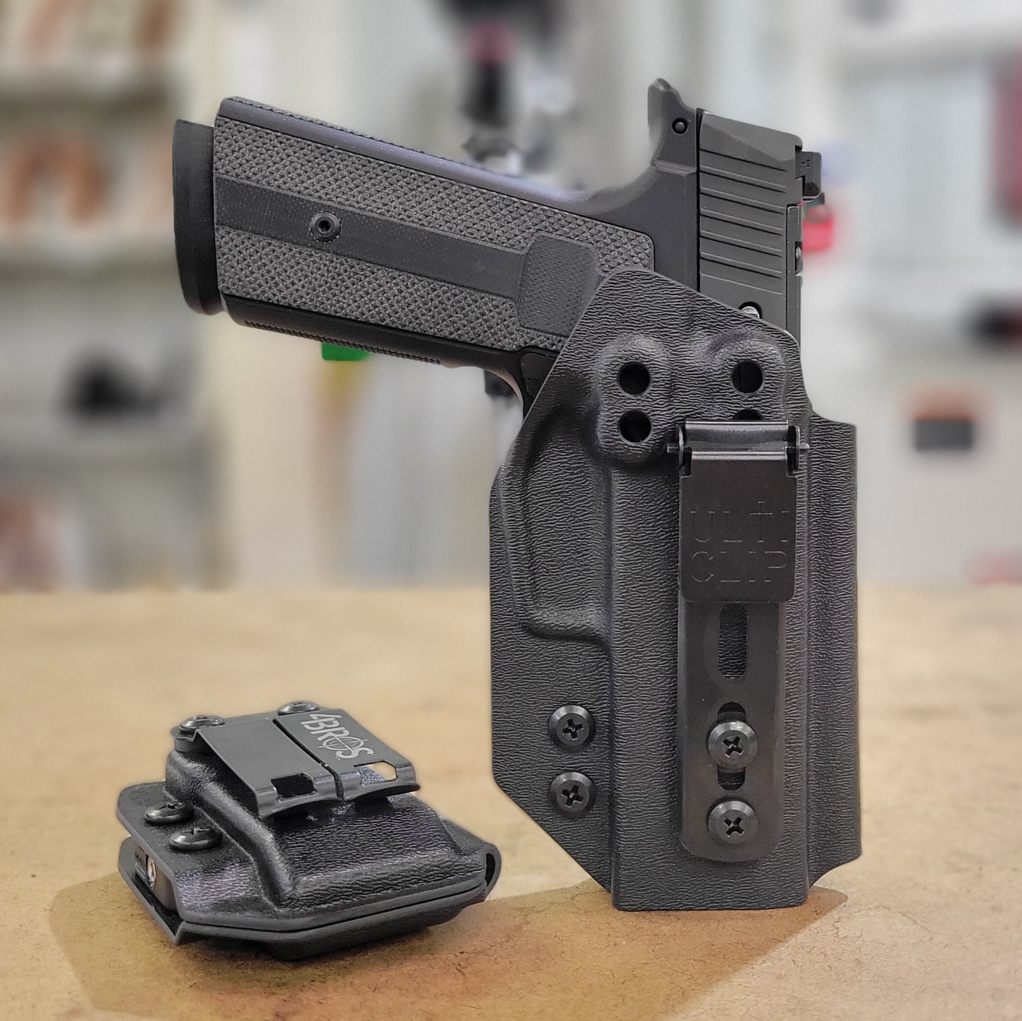 For the best IWB Inside Waistband holster for the Sig Sauer P365, P365XL, or P365-XMACRO Slide & Mischief Machine Grip Module, shop Four Brothers Holsters.
