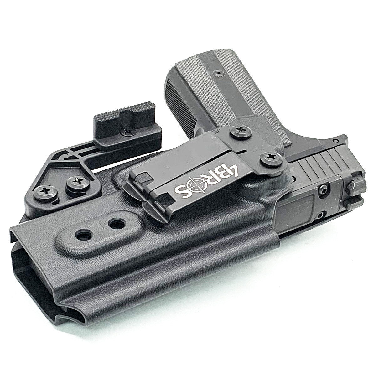 For the best IWB Inside Waistband holster for the Sig Sauer P365, P365XL, or P365-XMACRO Slide & Mischief Machine Grip Module, shop Four Brothers Holsters.