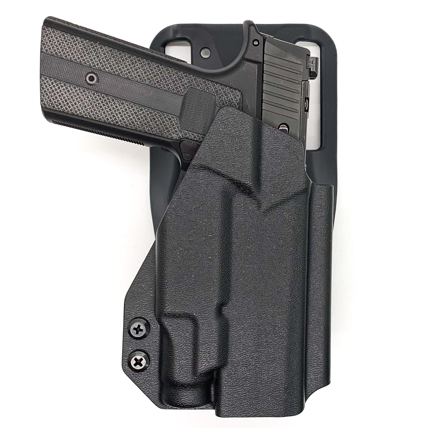 For the best OWB Sig Sauer P365-XMACRO, P365 or P365XL & Mischief Machine Module & Streamlight 1913 TLR-7 Sub Competition Holster, shop Four Brothers Holsters.