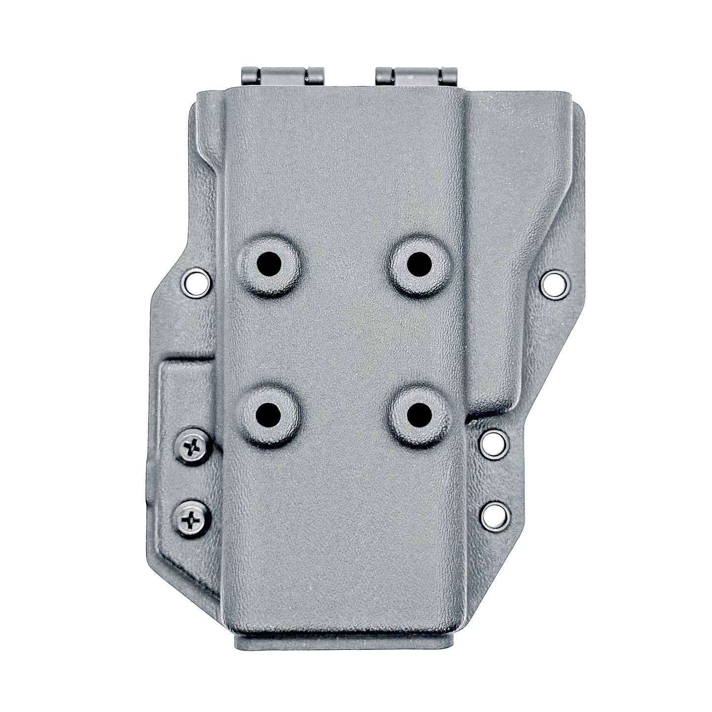 Outside Waistband Kydex Pancake-style holster or carrier for the Motorola APX 6000, 7000, and 8000 series portable radios from Four Brothers 4Bros Holsters.