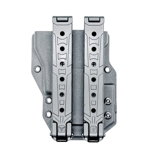 Outside Waistband Kydex Pancake-style holster or carrier for the Motorola APX 6000, 7000, and 8000 series portable radios from Four Brothers 4Bros Holsters.