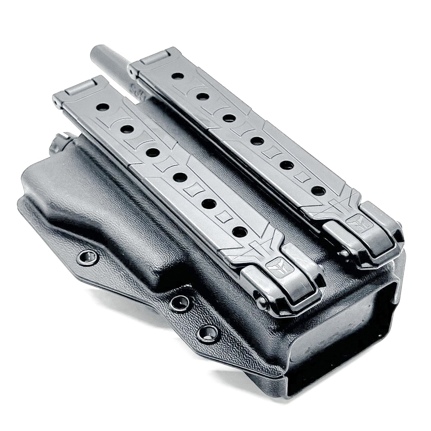 Outside Waistband Kydex Pancake-style holster or carrier for the Motorola APX 6000, 7000, and 8000 series portable radios from Four Brothers 4Bros Holsters.