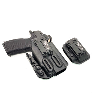 For the best IWB, AIWB, Appendix Inside Waistband Holster and Magazine Carrier combination package of 2023 designed to fit the  Sig Sauer P365-XMACRO & Icarus Precision A.C.E. 365 "X" MACRO Module with the Streamlight TLR-7 Sub shop Four Brothers Holsters. Open muzzle. In stock, ships next business day.  
