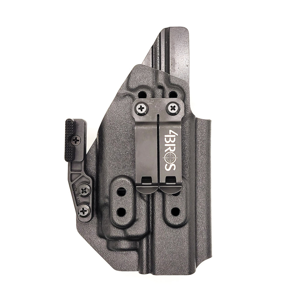 For the best IWB Inside Waistband Holster designed to fit the Springfield Armory Echelon and Streamlight TLR-8A, shop Four Brothers Holsters. Full sweat guard, adjustable retention, clear dor a red dot sight, minimal material & smooth edges to reduce printing. Proudly made in the USA by veterans and law enforcement.