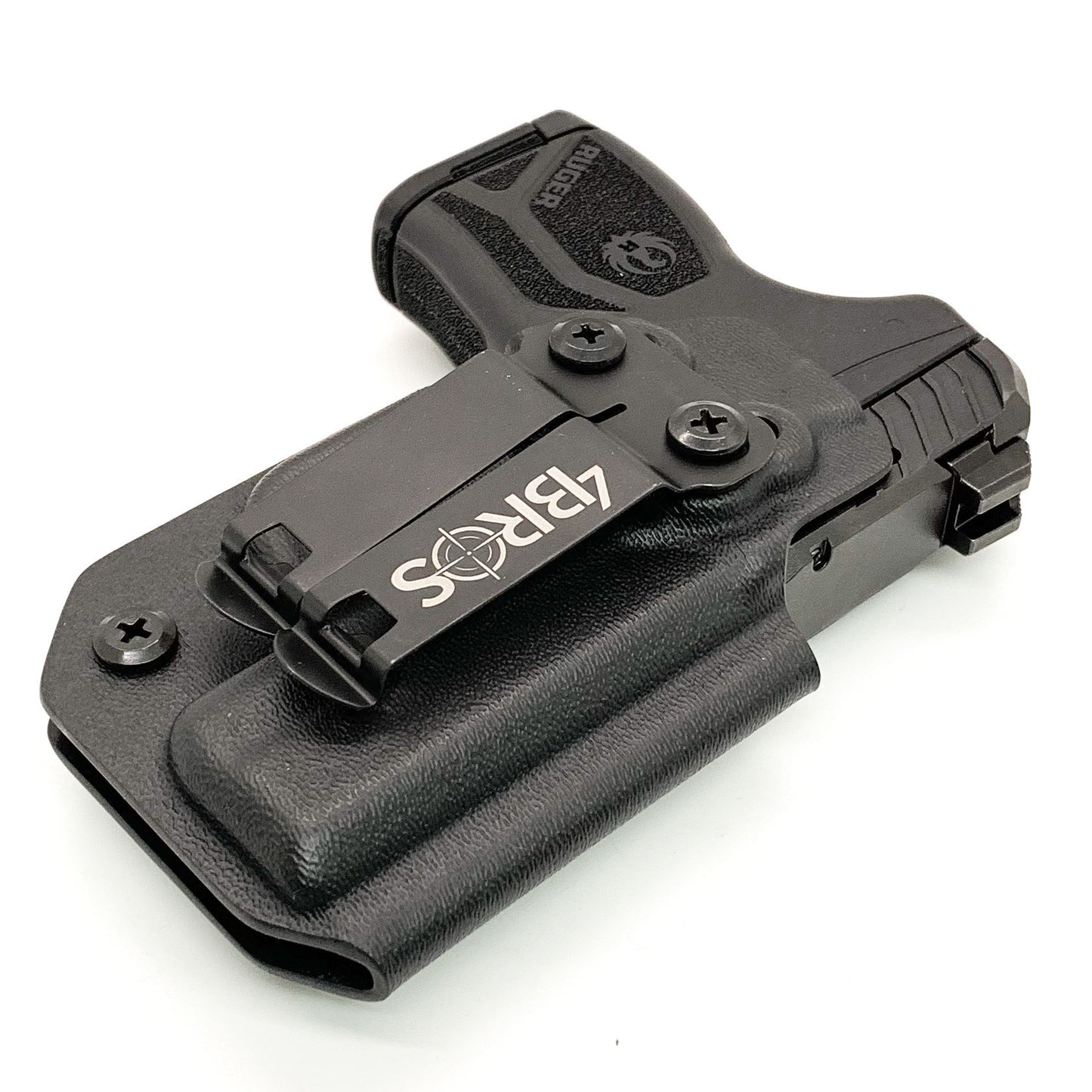 For the best, most comfortable, compact IWB AIWB inside waistband concealed carry holster for the Ruger LCP MAX pistol, shop Four Brothers 4BROS Holsters.