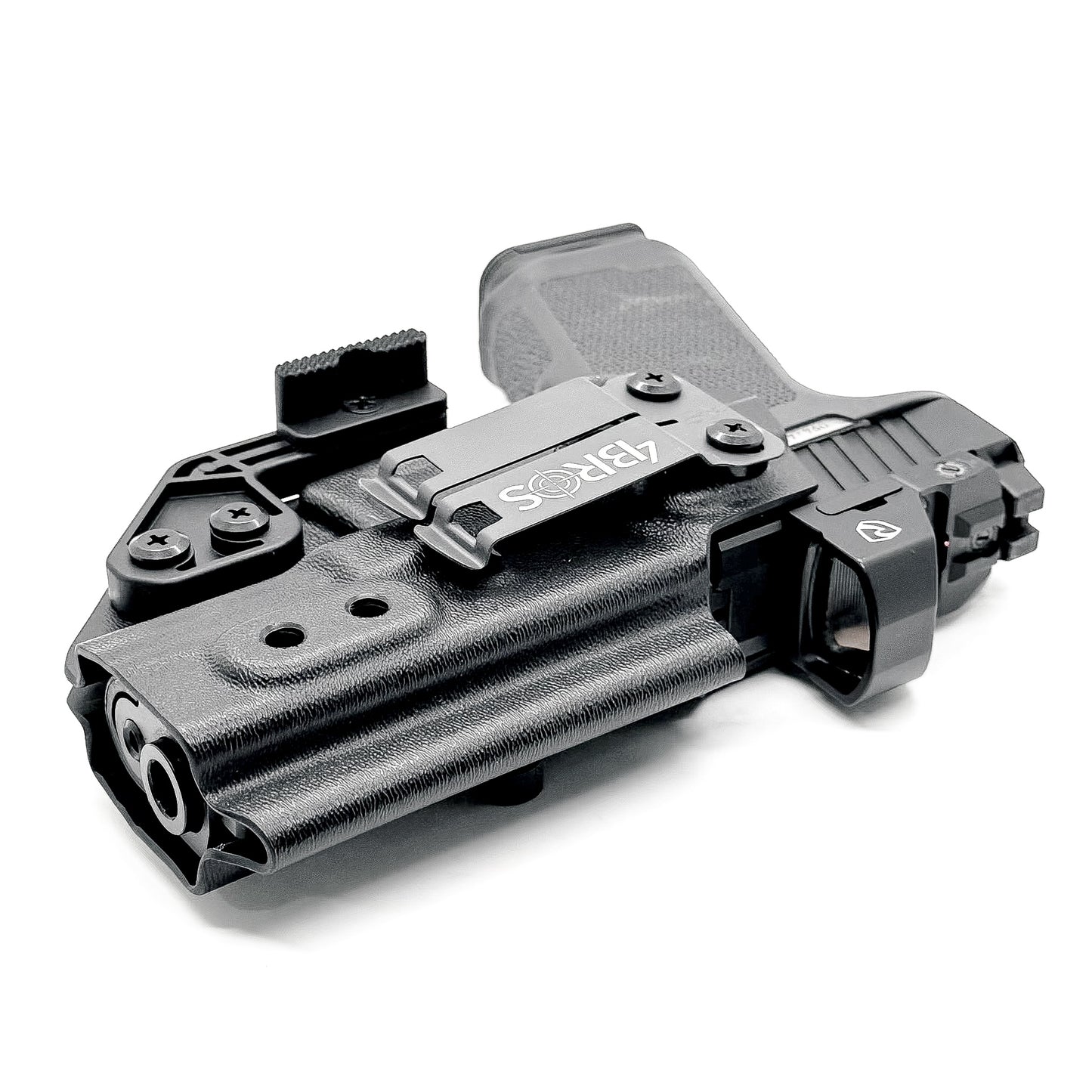 For the best Kydex IWB AIWB Inside Waistband Holster for the Ruger RXM, shop Four Brothers. 4Bros Holsters are Made in the USA! Adjustable retention and cant.