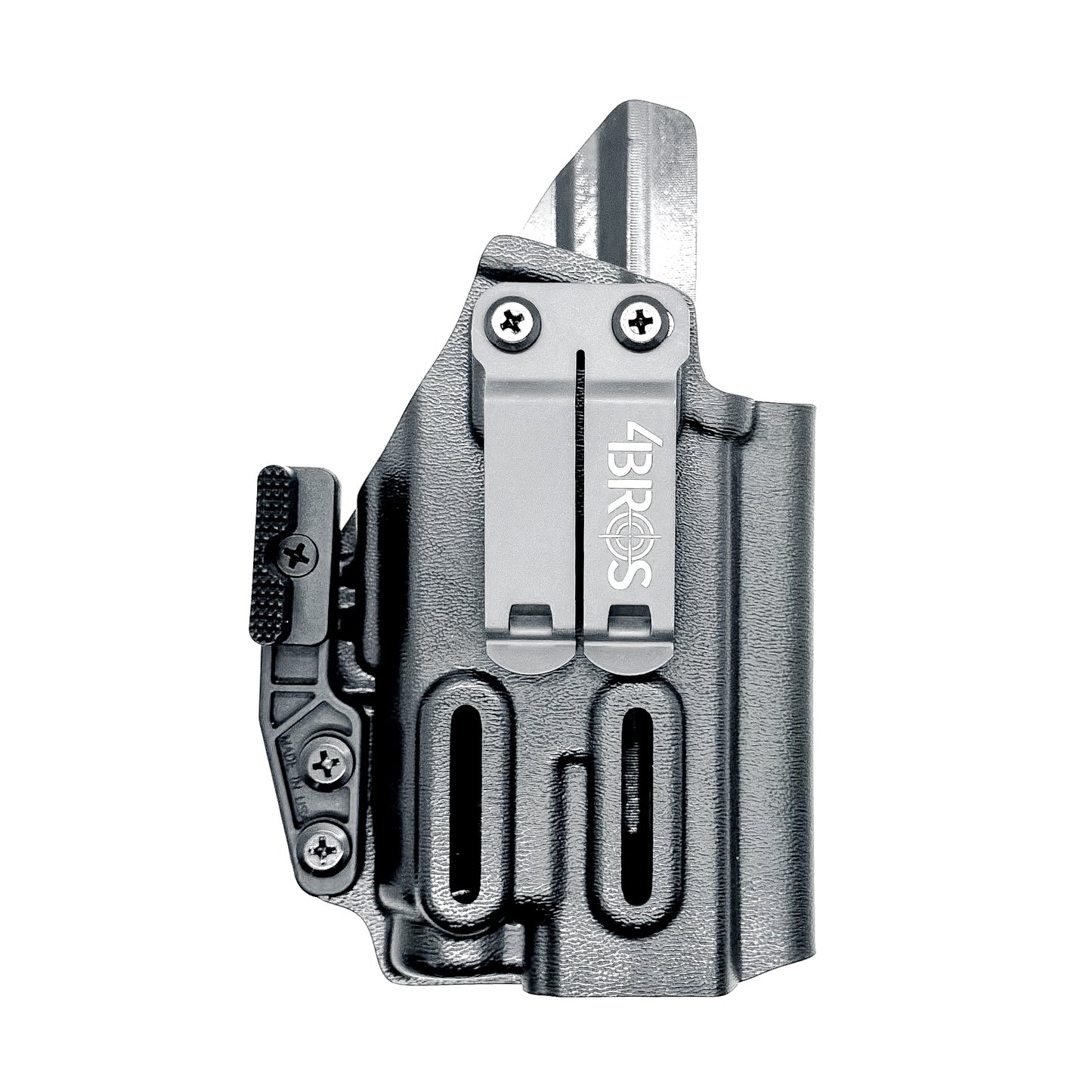 For the Best, most comfortable, Inside Waistband IWB AIWB Appendix Kydex holster for the Ruger RXM and Nightstick TCM-10, shop Four Brothers Holsters.