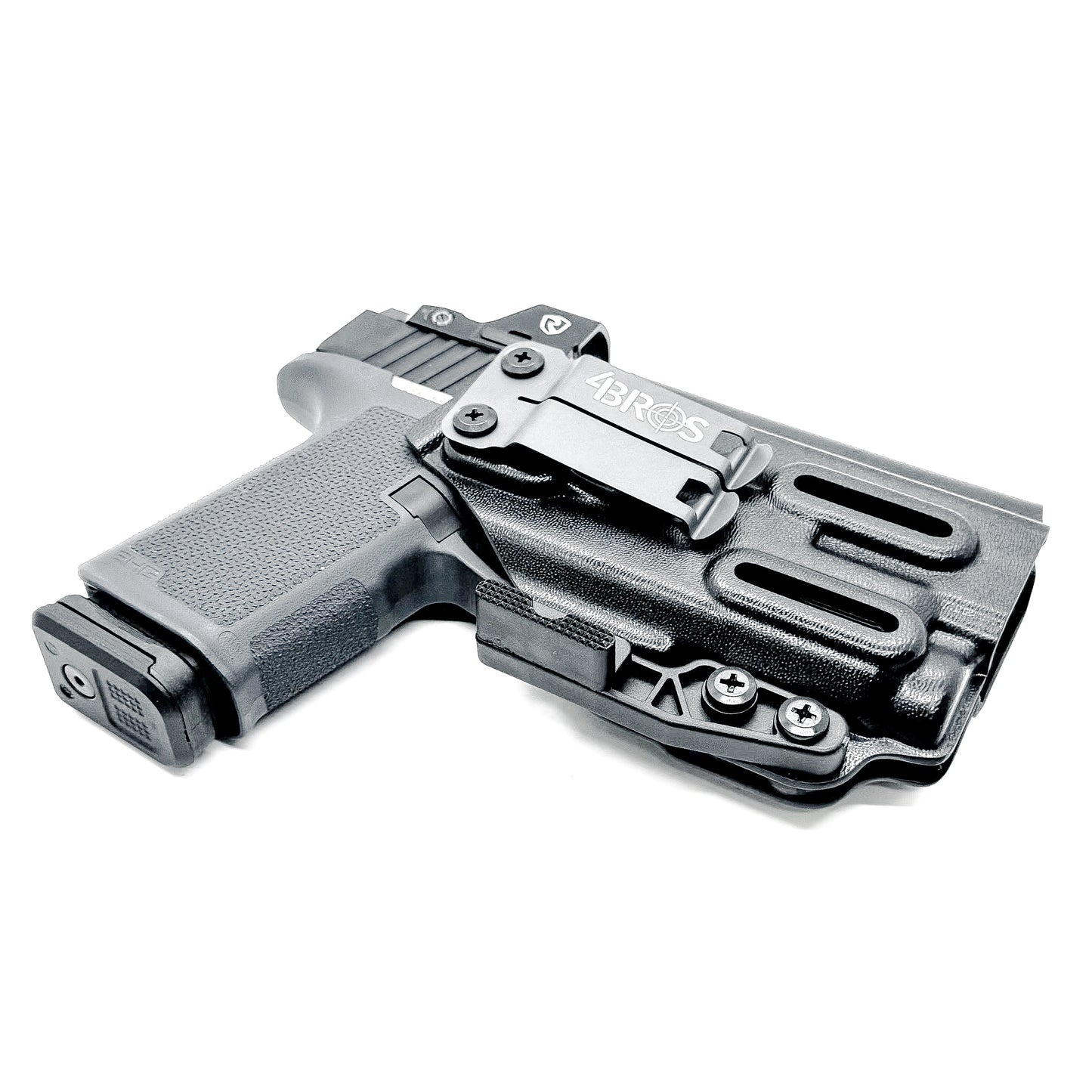 For the Best, most comfortable, Inside Waistband IWB AIWB Appendix Kydex holster for the Ruger RXM and Nightstick TCM-10, shop Four Brothers Holsters.