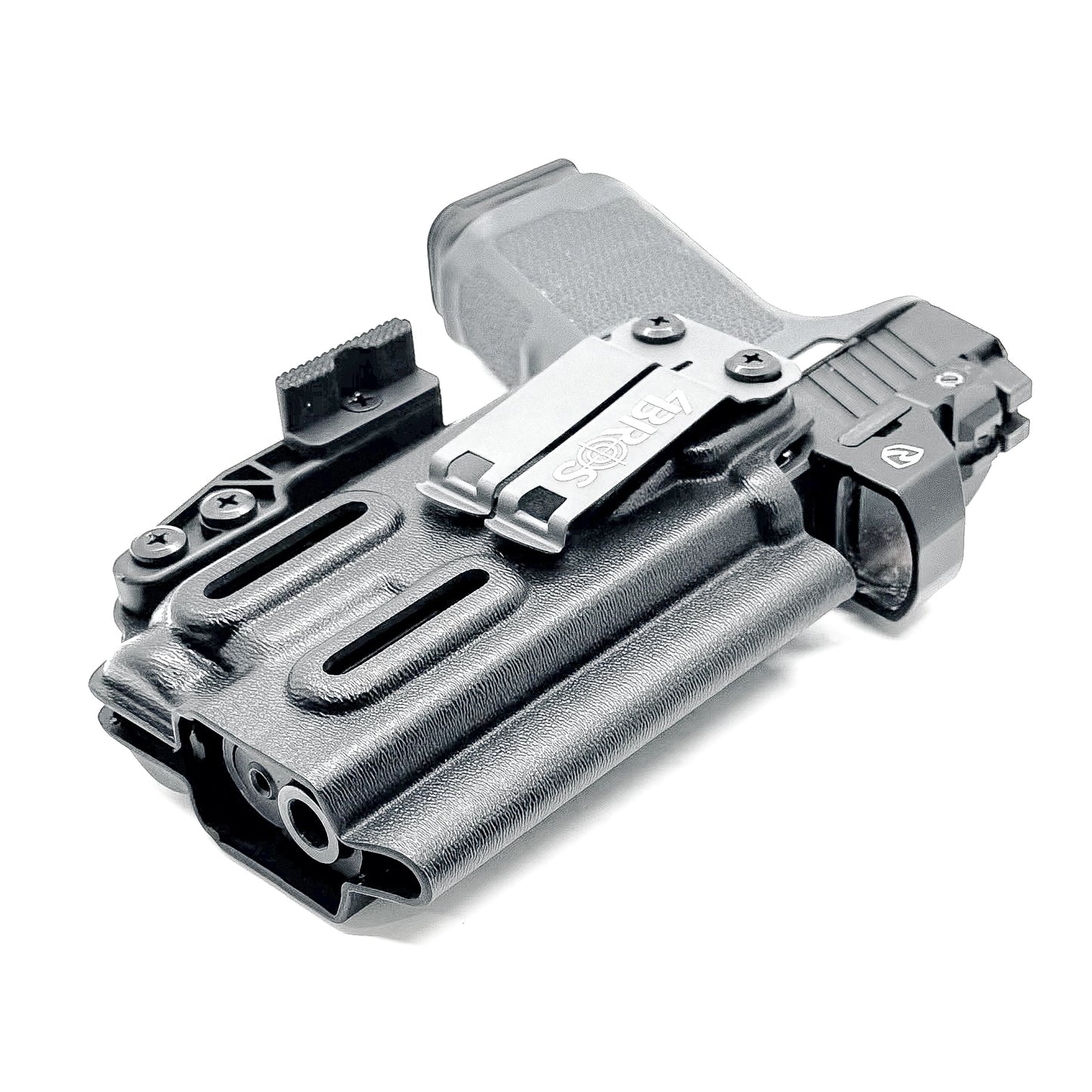 For the Best, most comfortable, Inside Waistband IWB AIWB Appendix Kydex holster for the Ruger RXM and Nightstick TCM-10, shop Four Brothers Holsters.