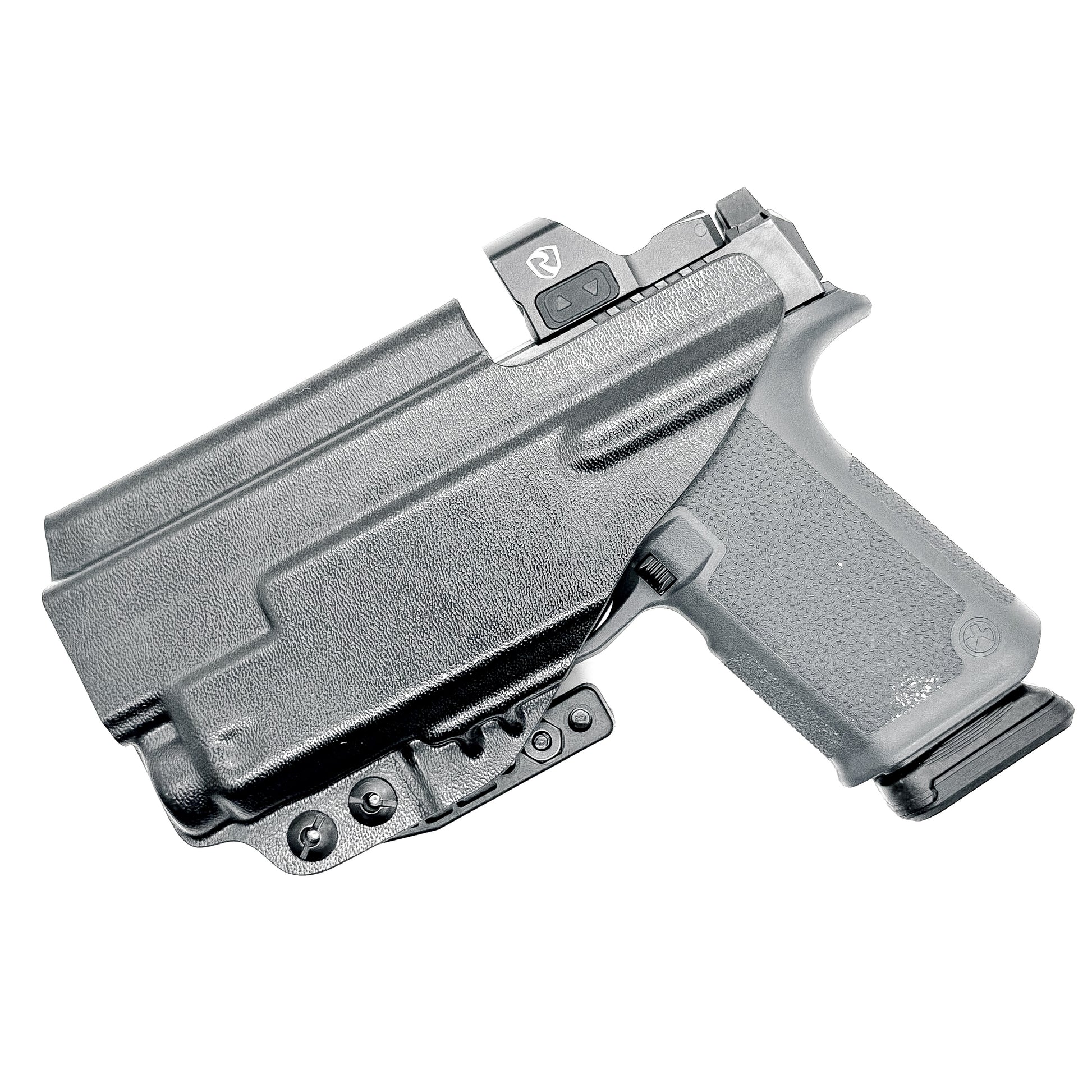 For the Best, most comfortable, Inside Waistband IWB AIWB Appendix Kydex holster for the Ruger RXM and Nightstick TCM-10, shop Four Brothers Holsters.