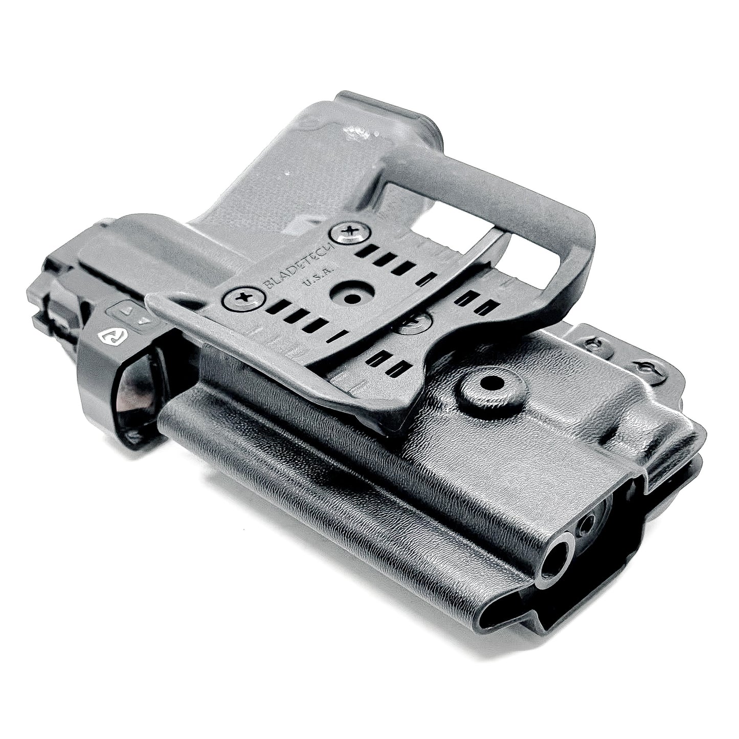 For the best Outside Waistband OWB Kydex holster designed to fit the Ruger RXM and Nightstick TCM-10, shop Four Brothers. 4BROS Holsters are made in the USA!