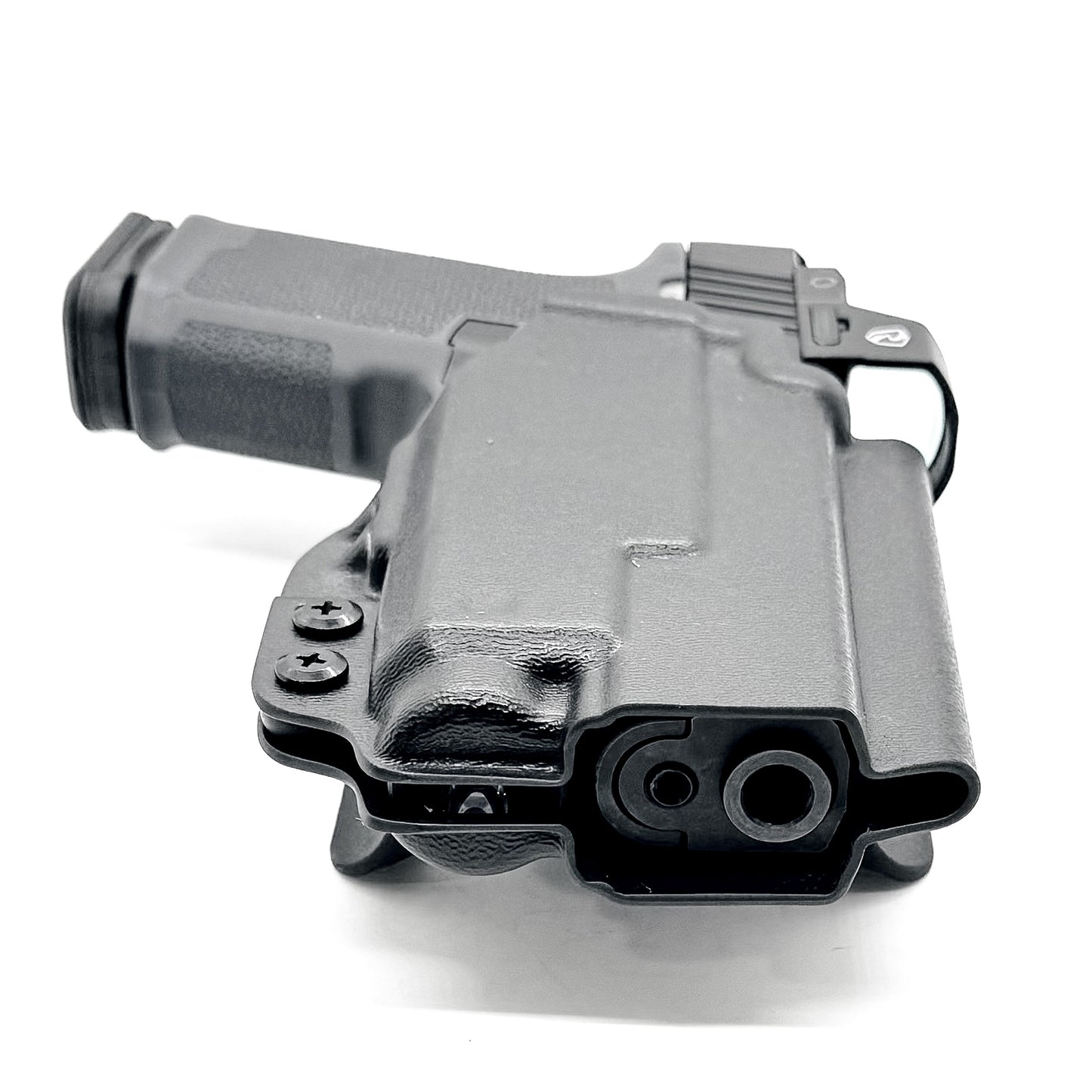 For the best Outside Waistband OWB Kydex holster designed to fit the Ruger RXM and Nightstick TCM-10, shop Four Brothers. 4BROS Holsters are made in the USA!
