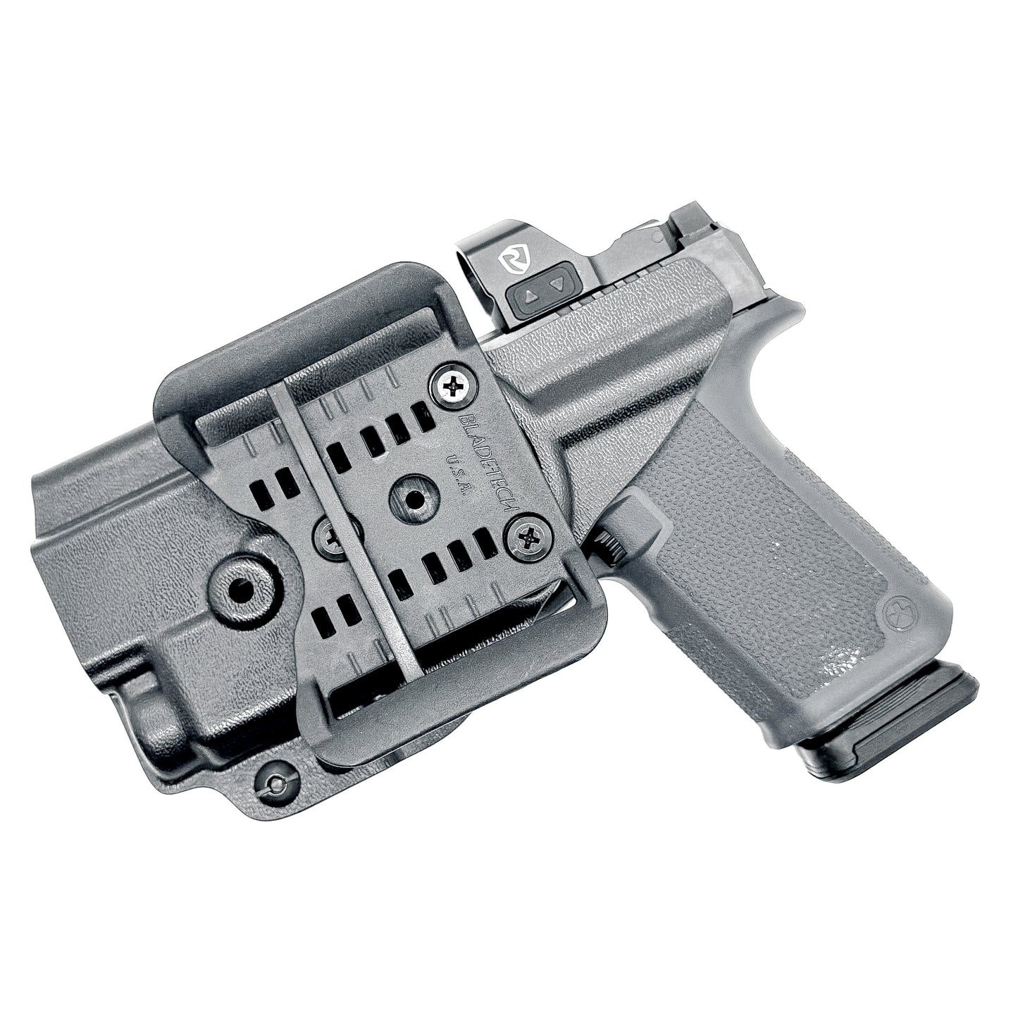 For the best Outside Waistband OWB Kydex holster designed to fit the Ruger RXM and Nightstick TCM-10, shop Four Brothers. 4BROS Holsters are made in the USA!
