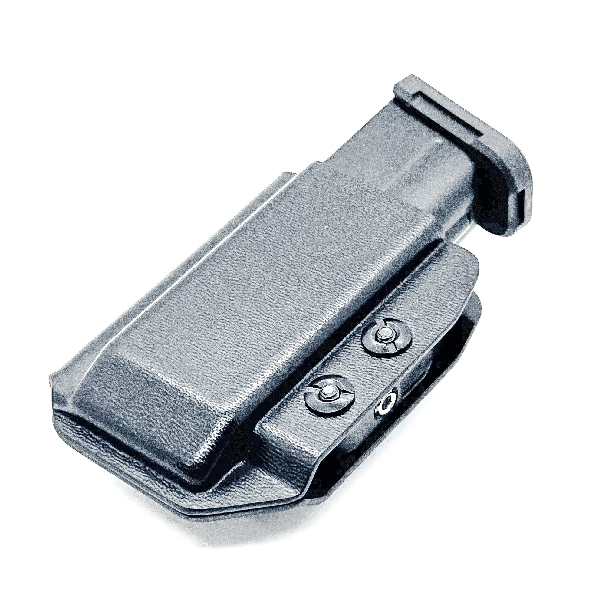 Black Kydex IWB AIWB appendix inside waistband magazine pouch for the Shield Arms S15 Magazine from Four Brothers Holsters.  Proudly made in the USA.