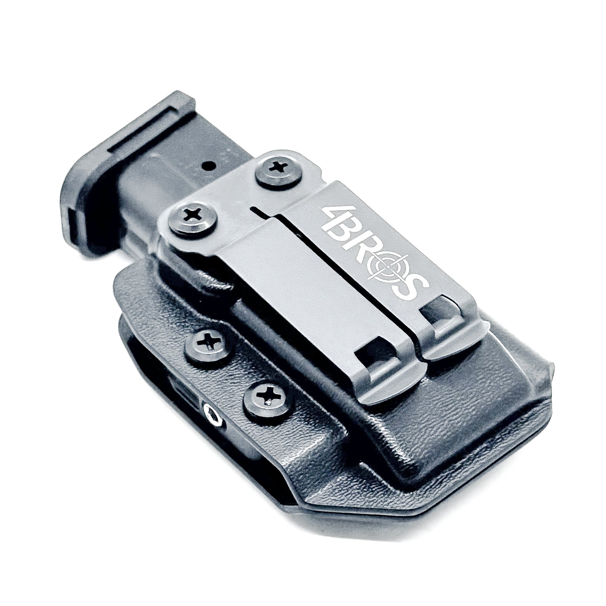 Black Kydex IWB AIWB appendix inside waistband magazine pouch for the Shield Arms S15 Magazine from Four Brothers Holsters.  Proudly made in the USA.