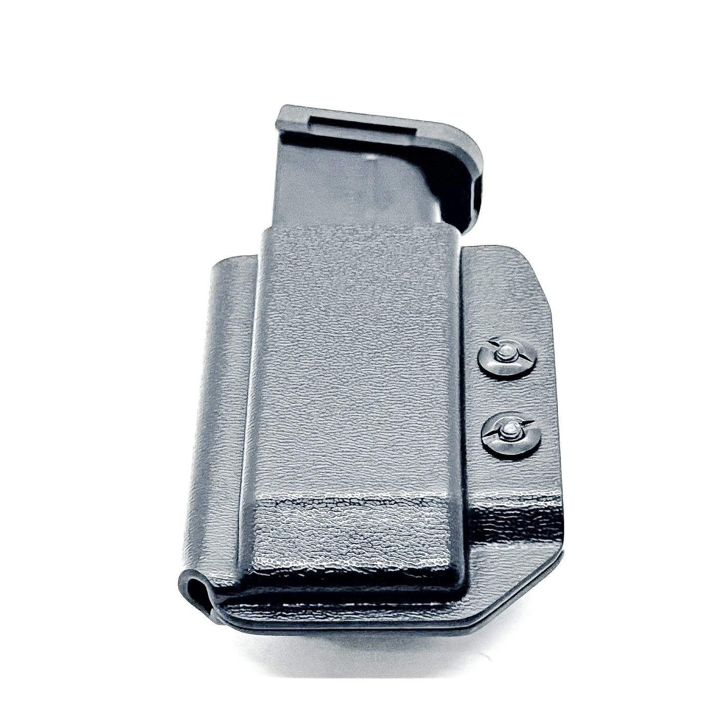 Black Kydex IWB AIWB appendix inside waistband magazine pouch for the Shield Arms S15 Magazine from Four Brothers Holsters.  Proudly made in the USA.