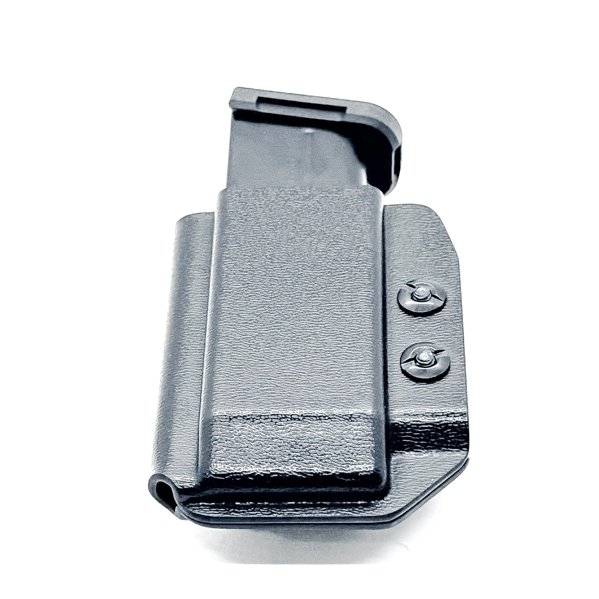 Black Kydex IWB AIWB appendix inside waistband magazine pouch for the Shield Arms S15 Magazine from Four Brothers Holsters.  Proudly made in the USA.