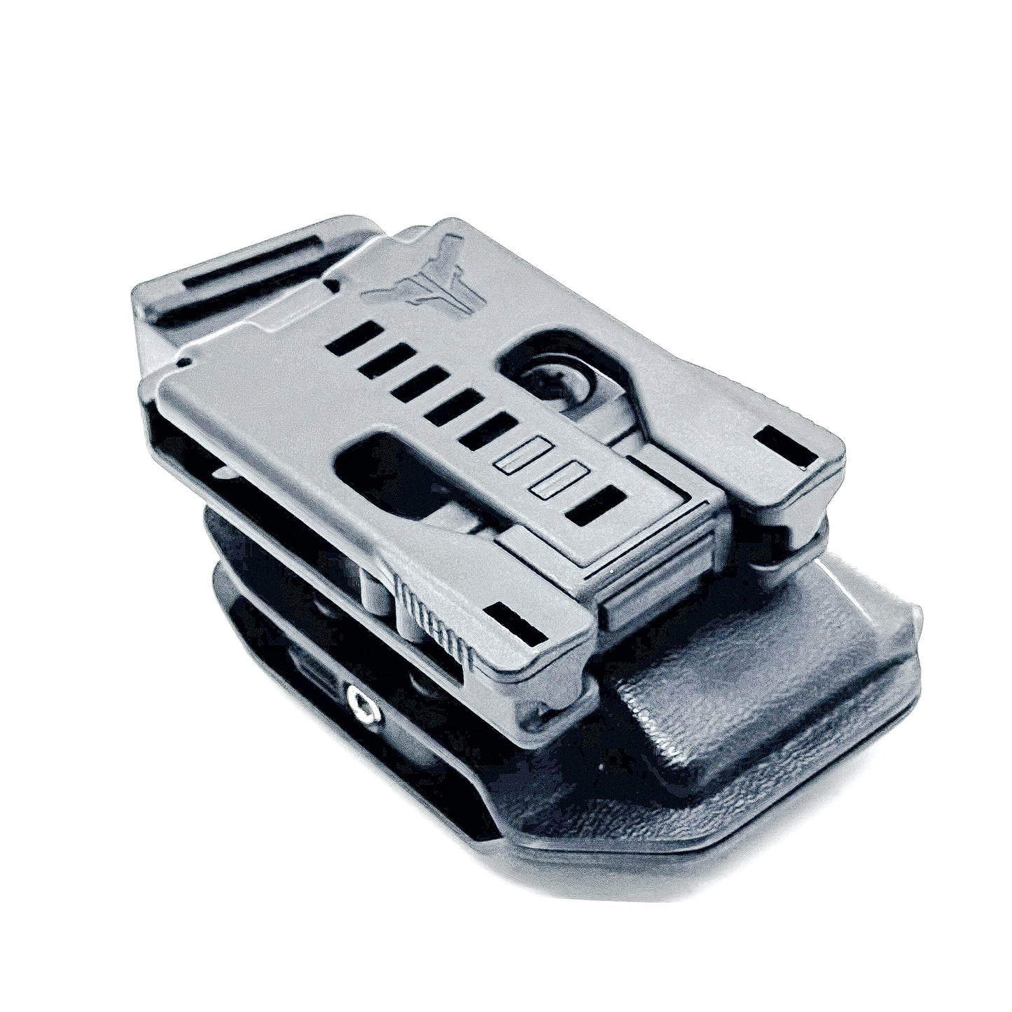 Black Kydex OWB Outside Waistband magazine pouch for the Shield Arms S15 magazine from Four Brothers 4BROS Holsters.  Proudly made in the USA.