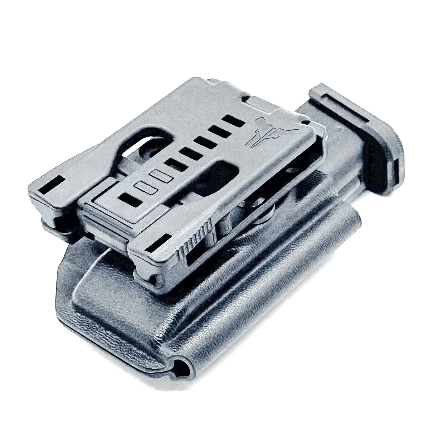 Black Kydex OWB Outside Waistband magazine pouch for the Shield Arms S15 magazine from Four Brothers 4BROS Holsters.  Proudly made in the USA.