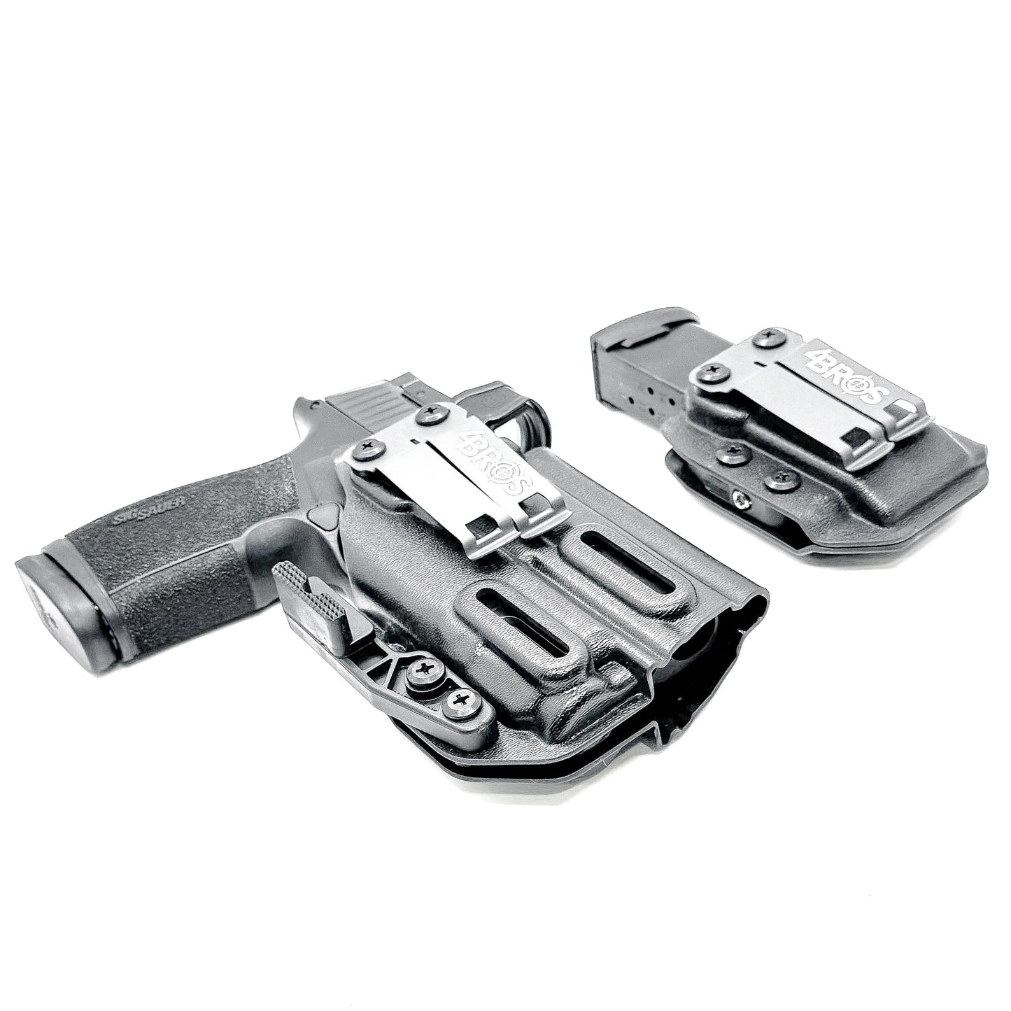 Four Brothers Holsters Inside Waistband IWB & AIWB Holster & Magazine Carrier combo for the Sig Sauer P365-XMACRO, TACOPS COMP & Streamlight TLR-7 X or TLR-7 A