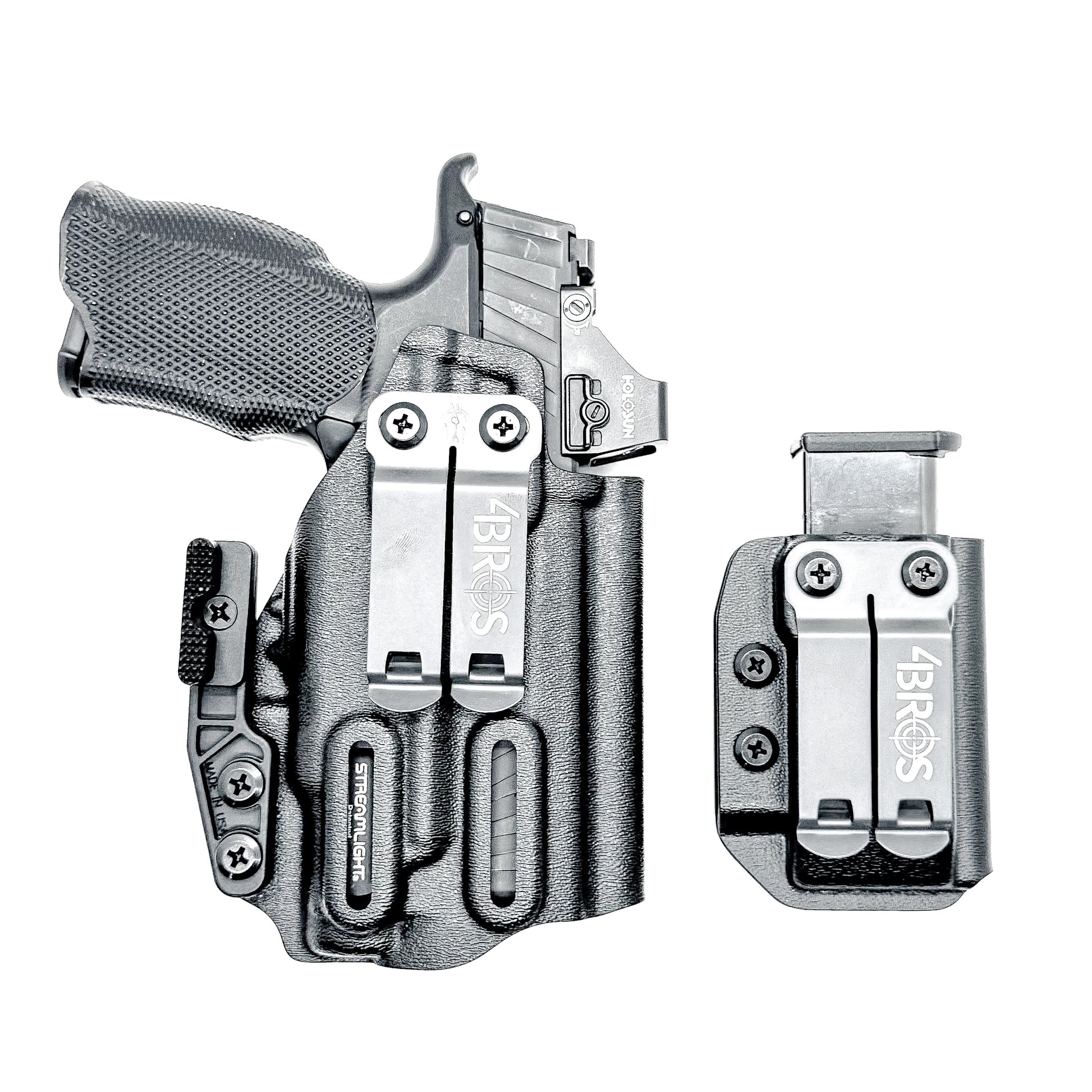 Four Brothers Sig Sauer P365XL & Icarus Precision A.C.E 365 XL Hybrid Grip Module  & Streamlight TLR-7 Sub & magazine pouch IWB Inside Waistband Holster Combo