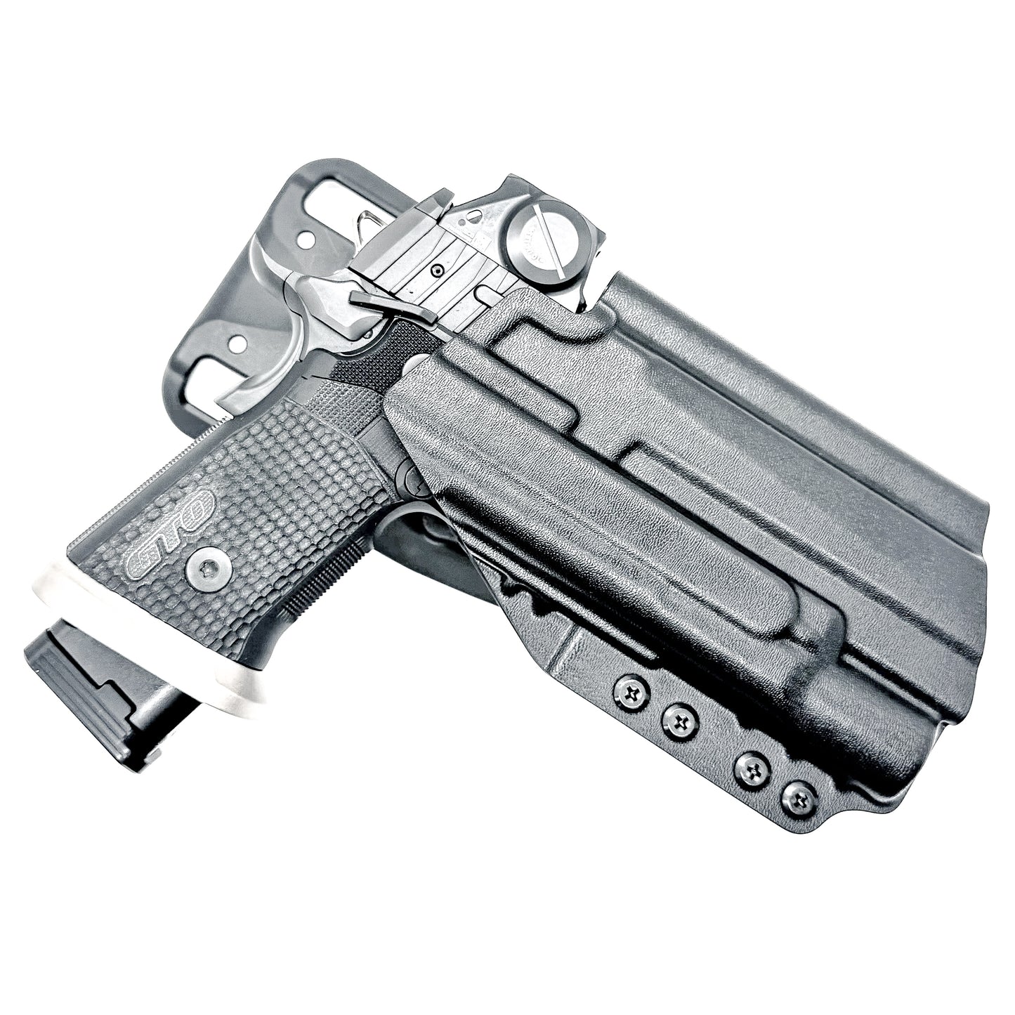 Sig Sauer P211 GTO duty & competition holster with Surefire X300U-A/B. Precision-molded .093" for secure retention and smooth draws. Made in the USA.