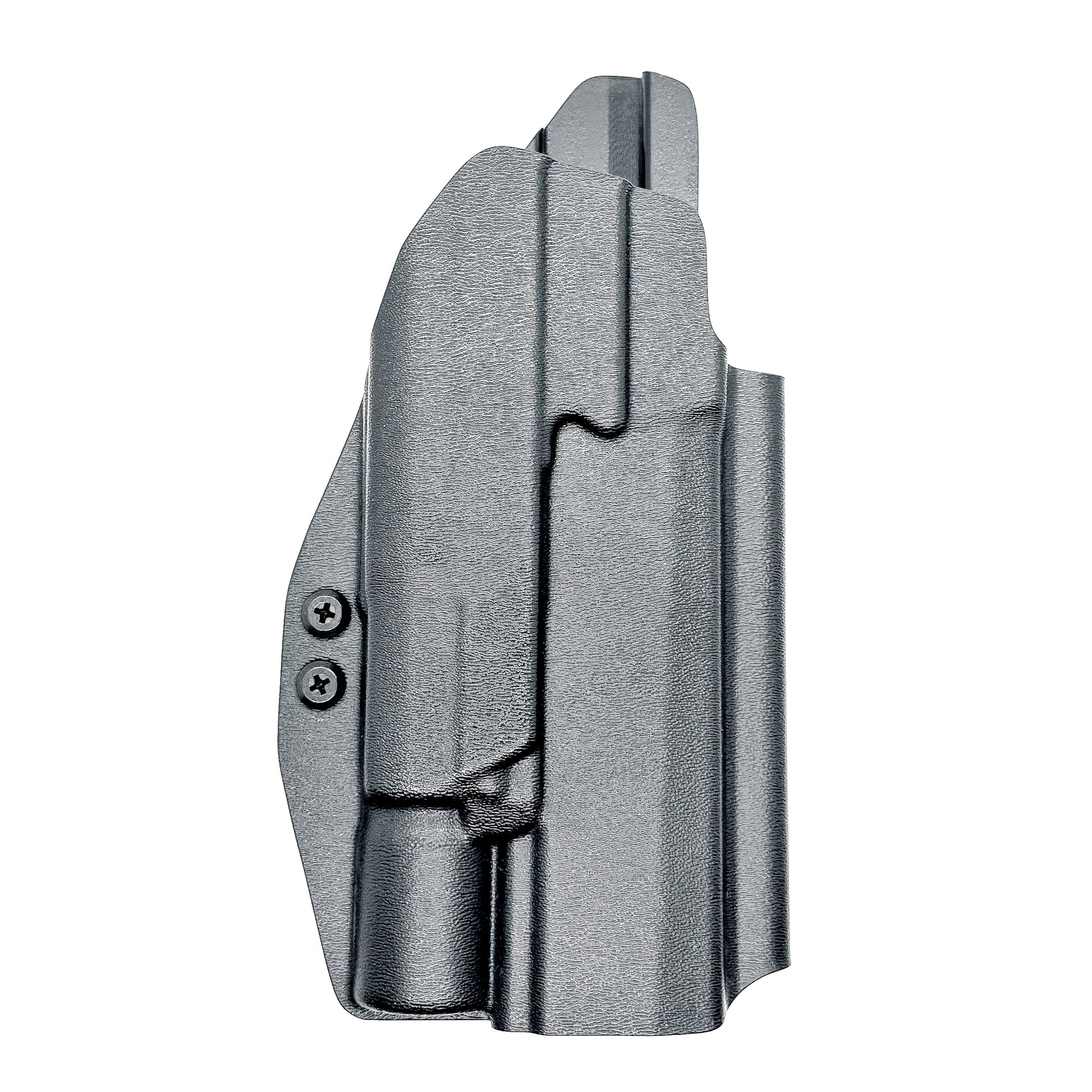 Black OWB Holster for the Sig Sauer P320 X5, Carry, M17. M18 & X-Five & Surefire X300U-A or B & Align Tactical Thumb Rest from Four Brothers Holsters