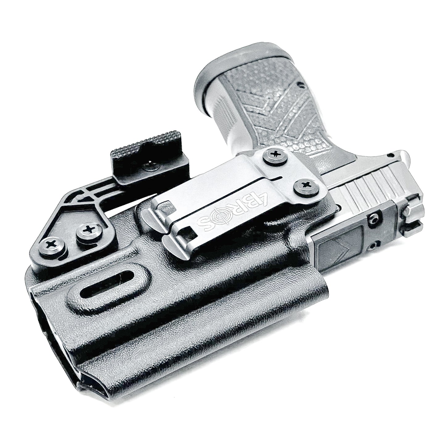 Inside Waistband IWB AIWB Kydex Holster for the Sig Sauer P365-AXG LEGION Gen 1 and Gen 2 from Four Brothers 4BROS Holsters. Proudly made in the USA.