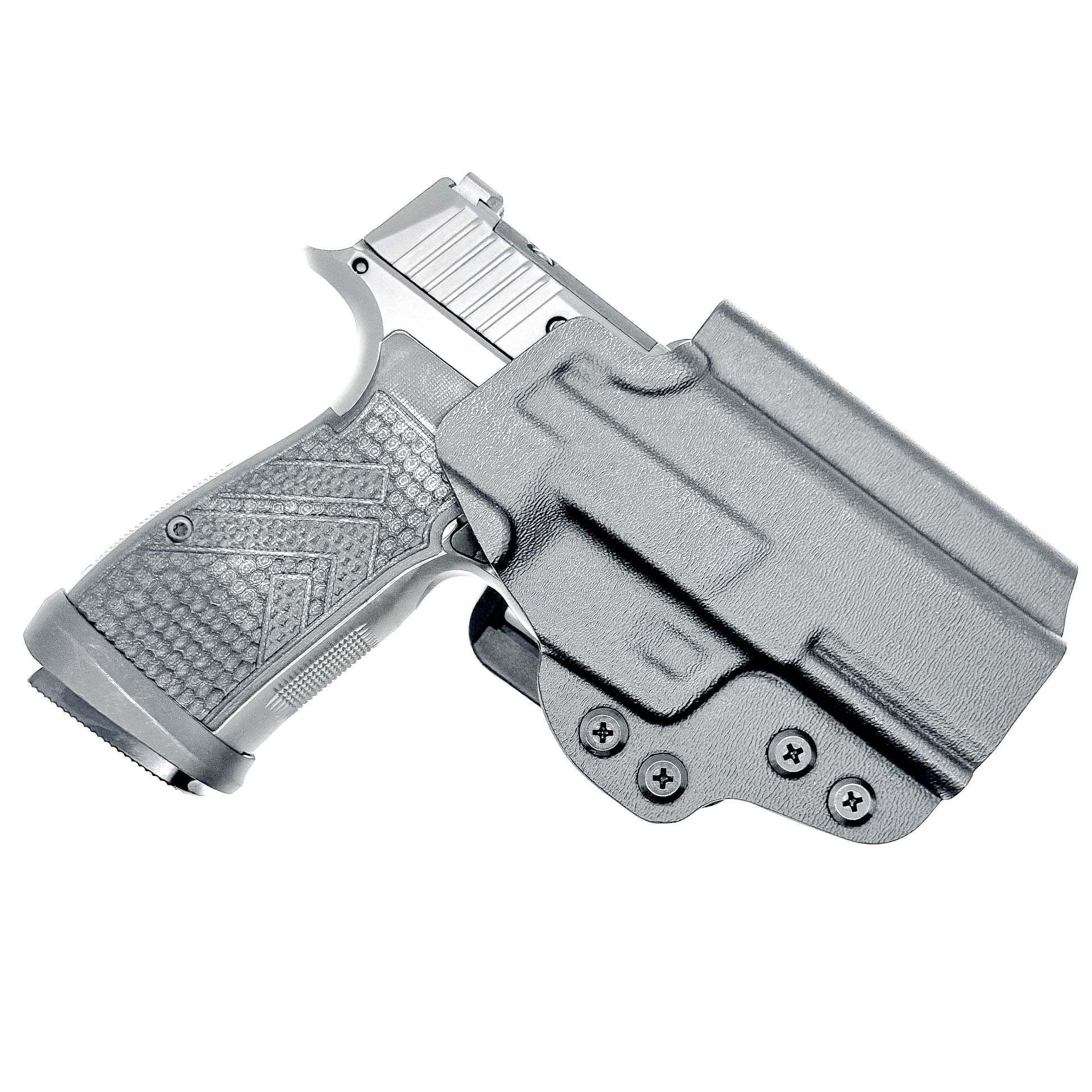 Black Outside Waistband OWB Kydex Holster for the Sig Sauer P365-AXG LEGION Gen 2 handgun, from Four Brothers 4BROS Holsters.