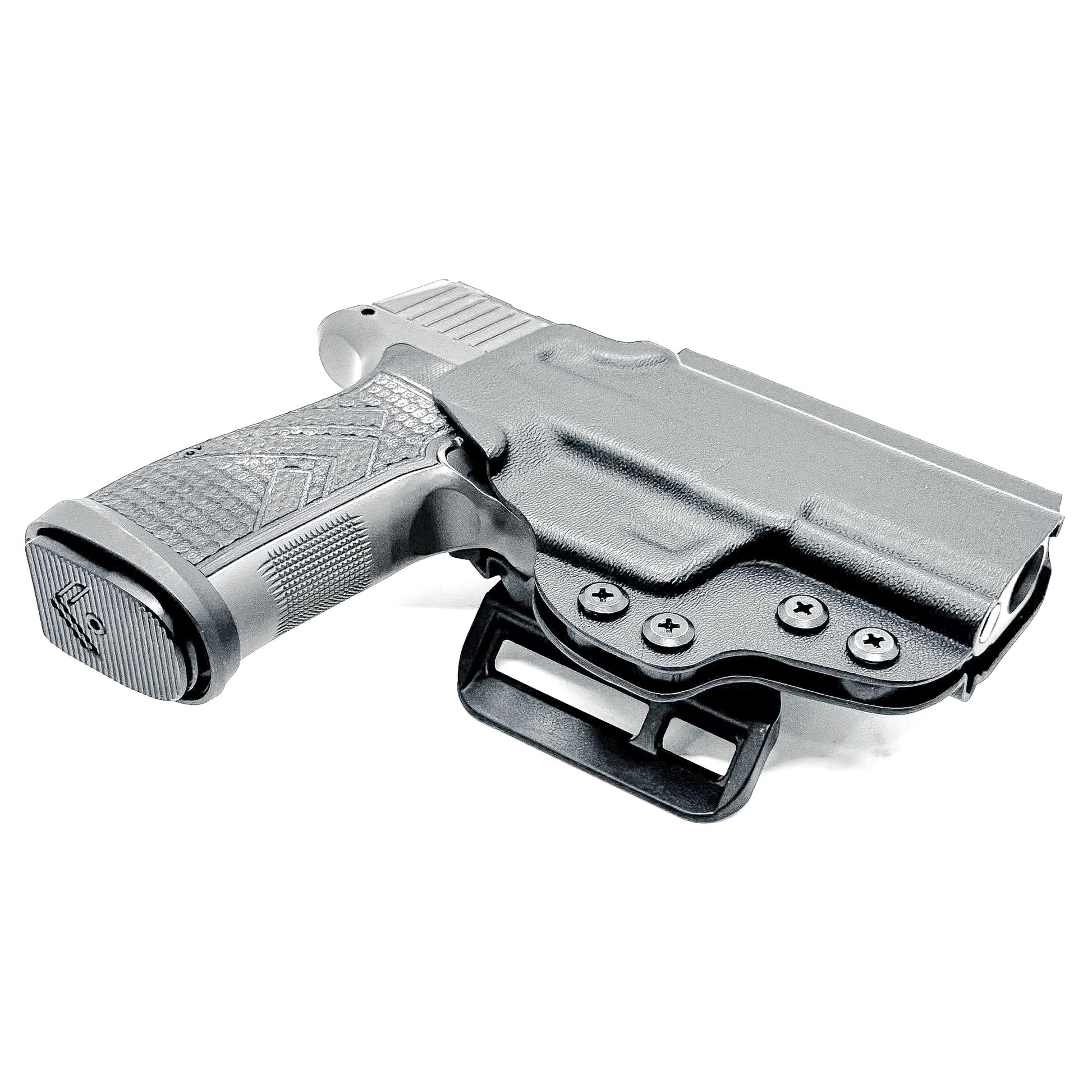 Black Outside Waistband OWB Kydex Holster for the Sig Sauer P365-AXG LEGION Gen 2 handgun, from Four Brothers 4BROS Holsters.