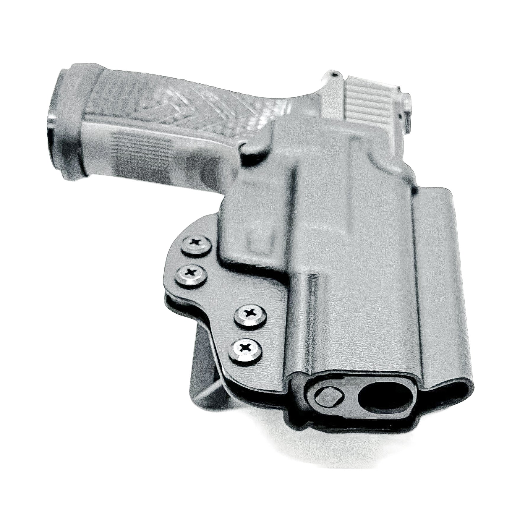 Black Outside Waistband OWB Kydex Holster for the Sig Sauer P365-AXG LEGION Gen 2 handgun, from Four Brothers 4BROS Holsters.