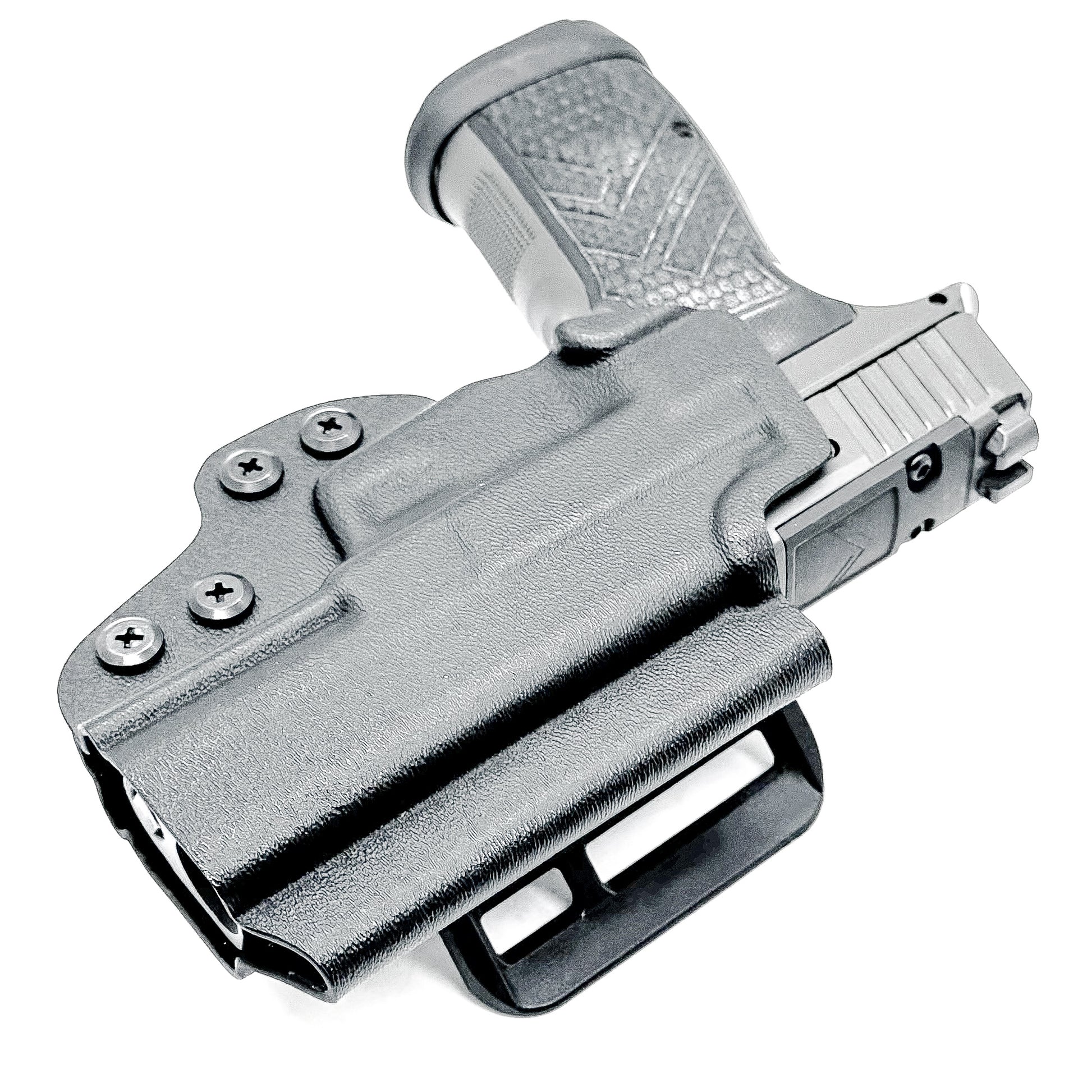 Black Outside Waistband OWB Kydex Holster for the Sig Sauer P365-AXG LEGION Gen 2 handgun, from Four Brothers 4BROS Holsters.